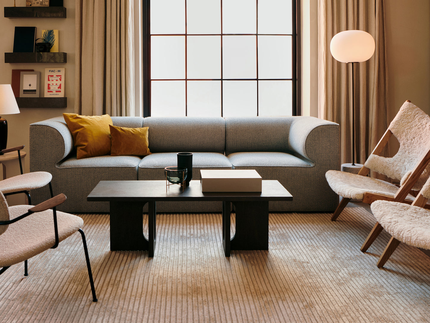 Androgyne Lounge Table by Menu - Dark Oak Veneer Top / Dark Oak Veneer Base