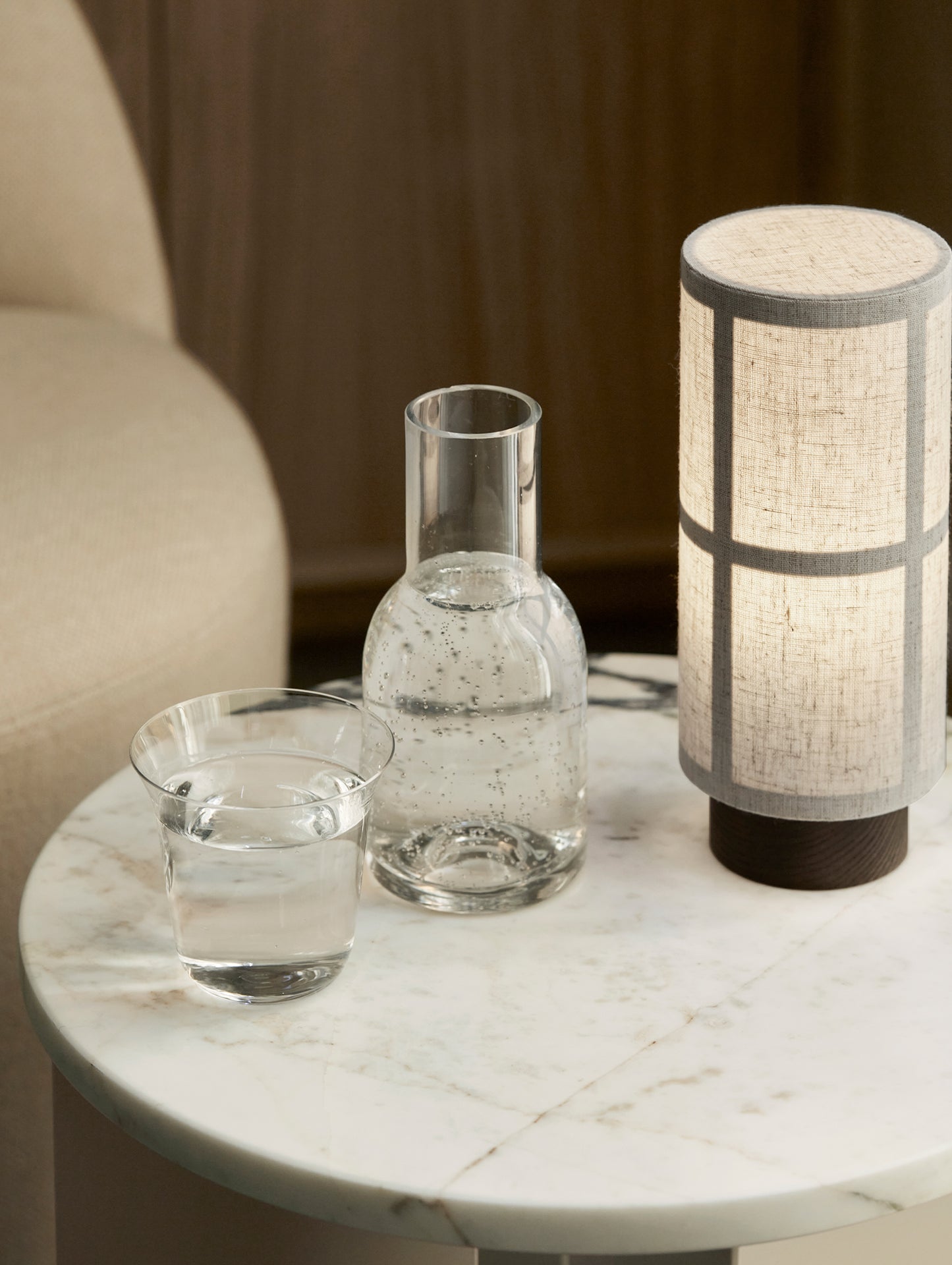 Hashira Table Lamp by Menu - Raw Linen