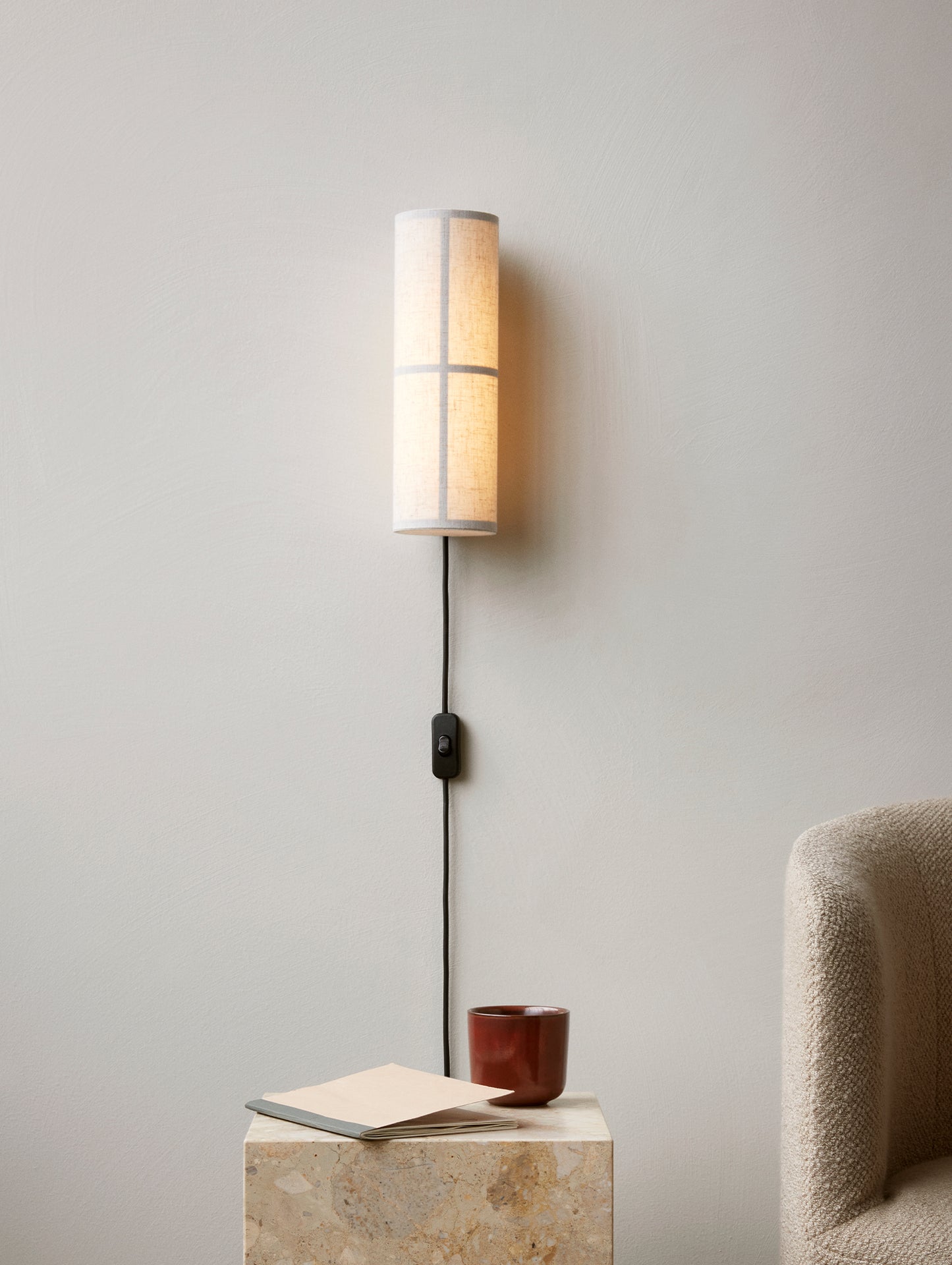 Hashira Wall Lamp by Menu - Raw Linen