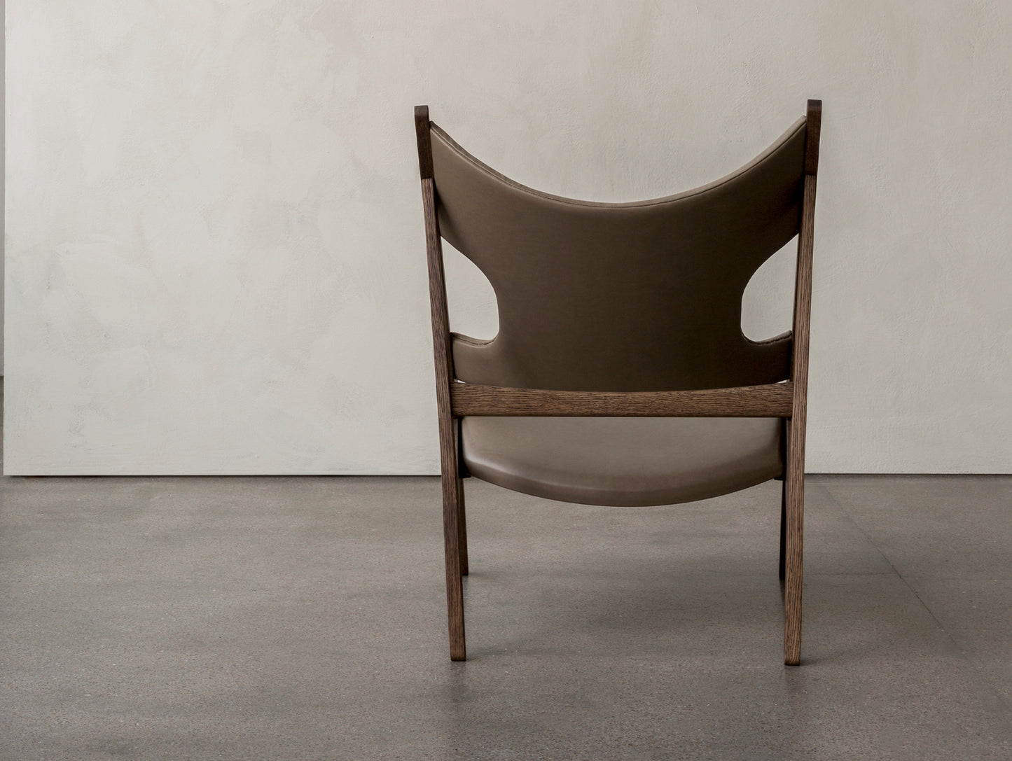 Knitting Chair - Upholstered by Menu - Dark Stained Oak Base / Dakar Leather 0311