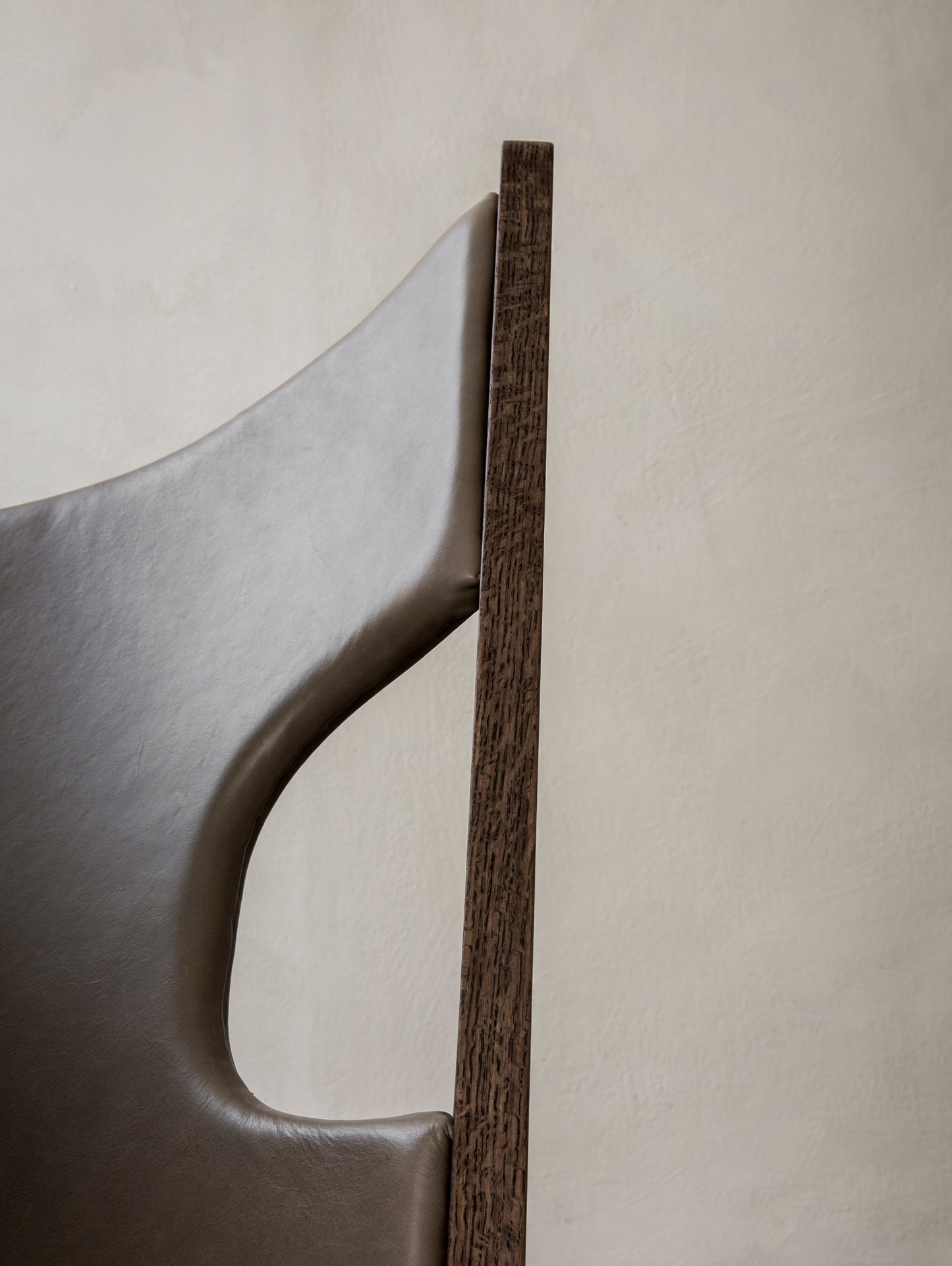 Knitting Chair - Upholstered by Menu - Dark Stained Oak Base / Dakar Leather 0311