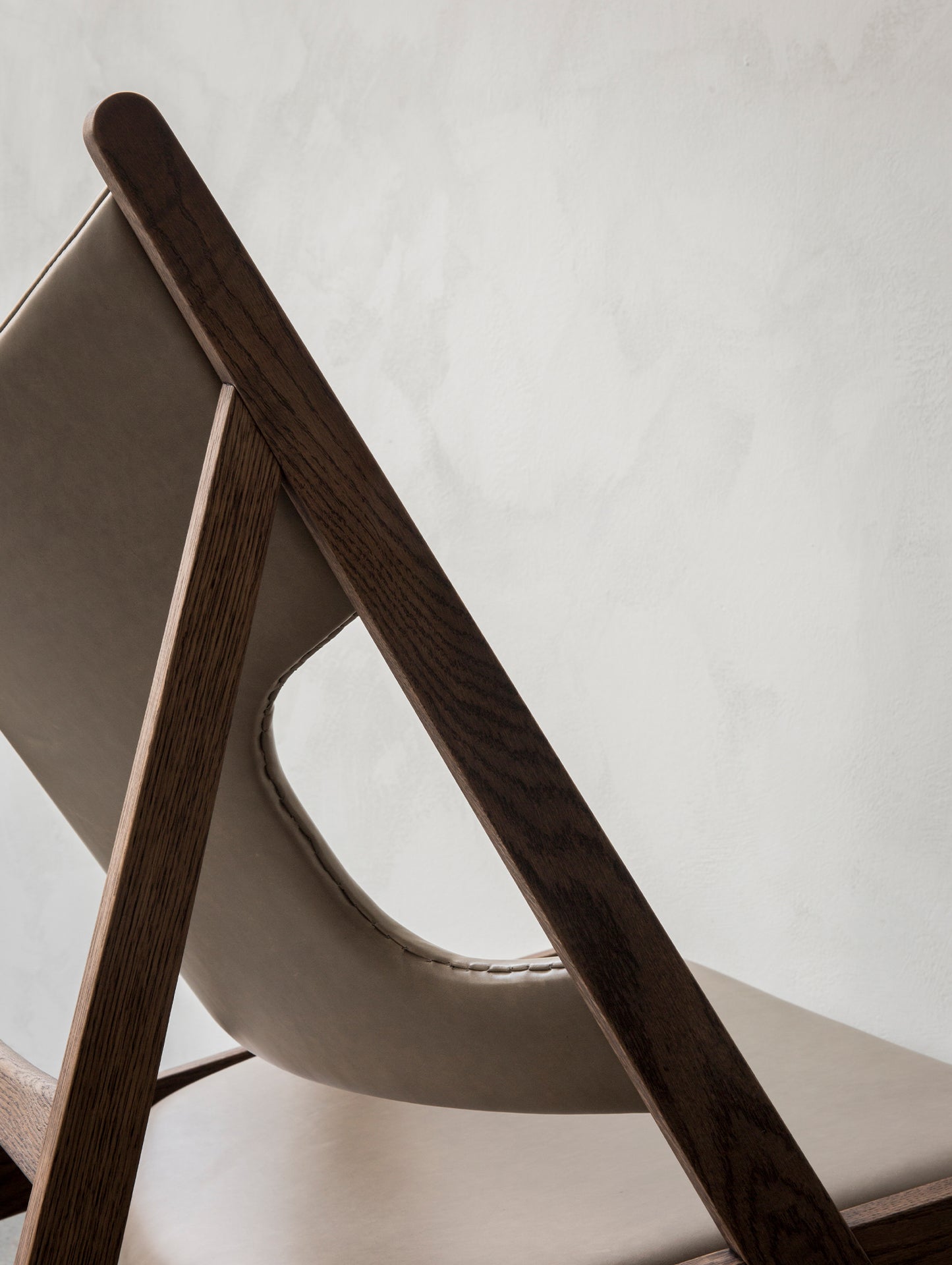 Knitting Chair - Upholstered by Menu - Dark Stained Oak Base / Dakar Leather 0311