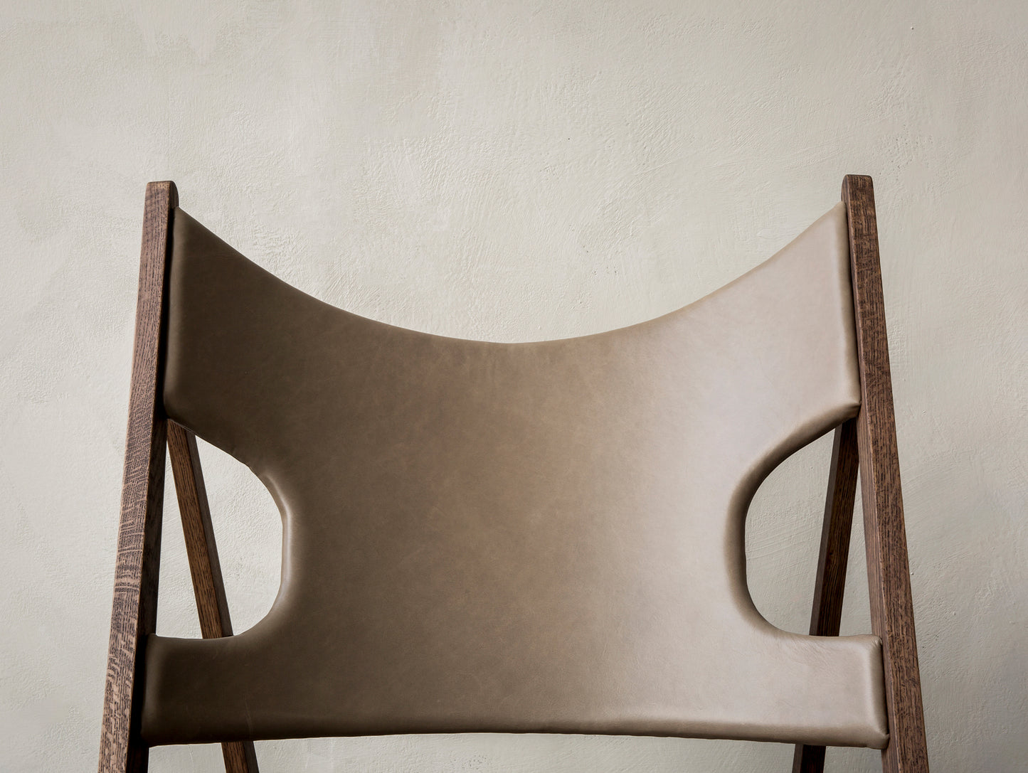 Knitting Chair - Upholstered by Menu - Dark Stained Oak Base / Dakar Leather 0311