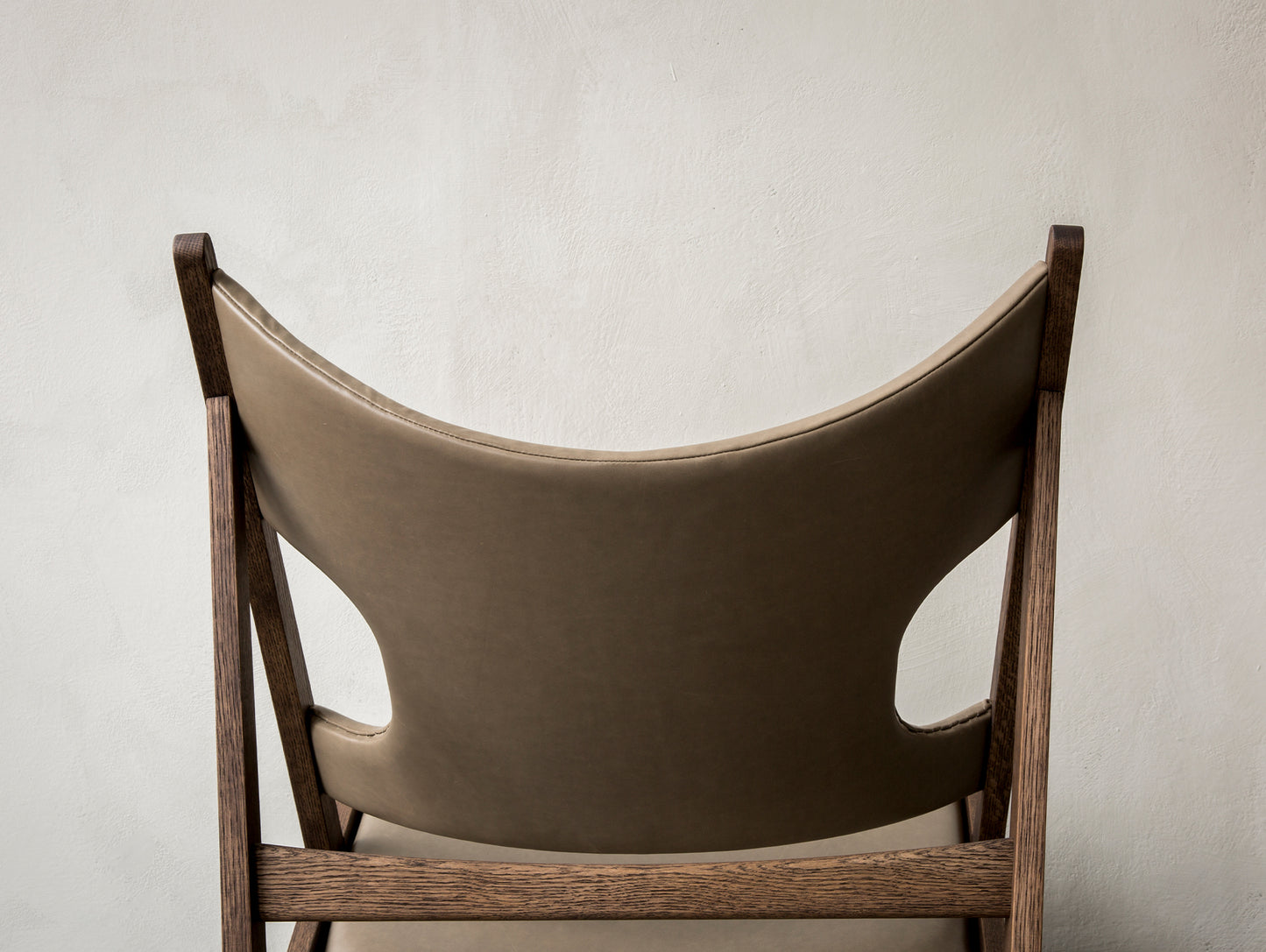 Knitting Chair - Upholstered by Menu - Dark Stained Oak Base / Dakar Leather 0311