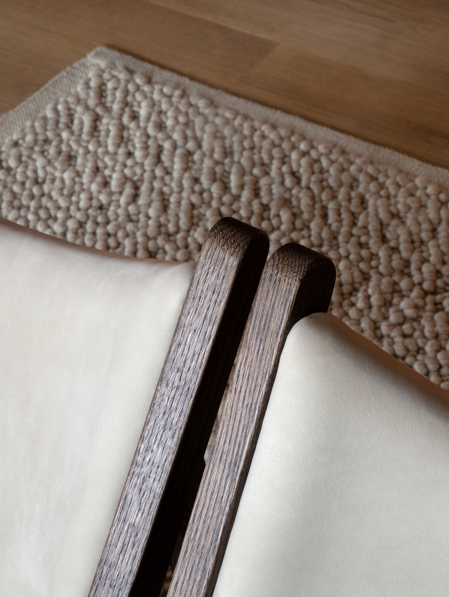 Knitting Chair - Upholstered by Menu - Dark Stained Oak Base