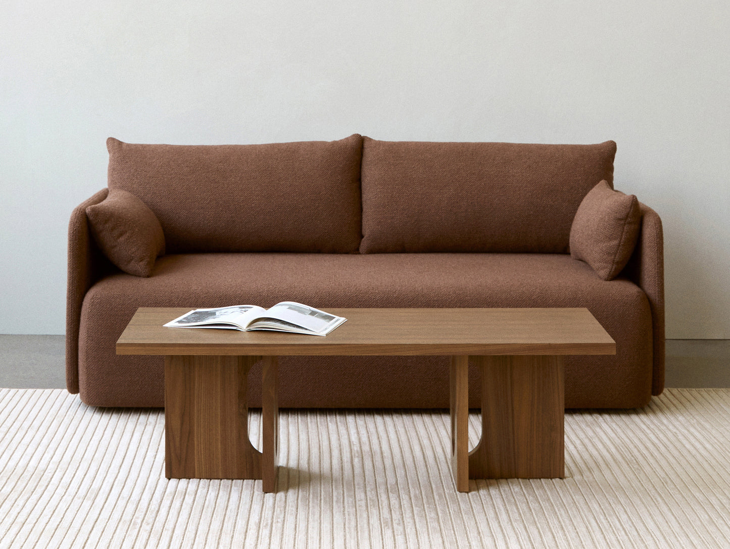 Androgyne Lounge Table by Menu - Walnut Veneer Top / Walnut Veneer Base