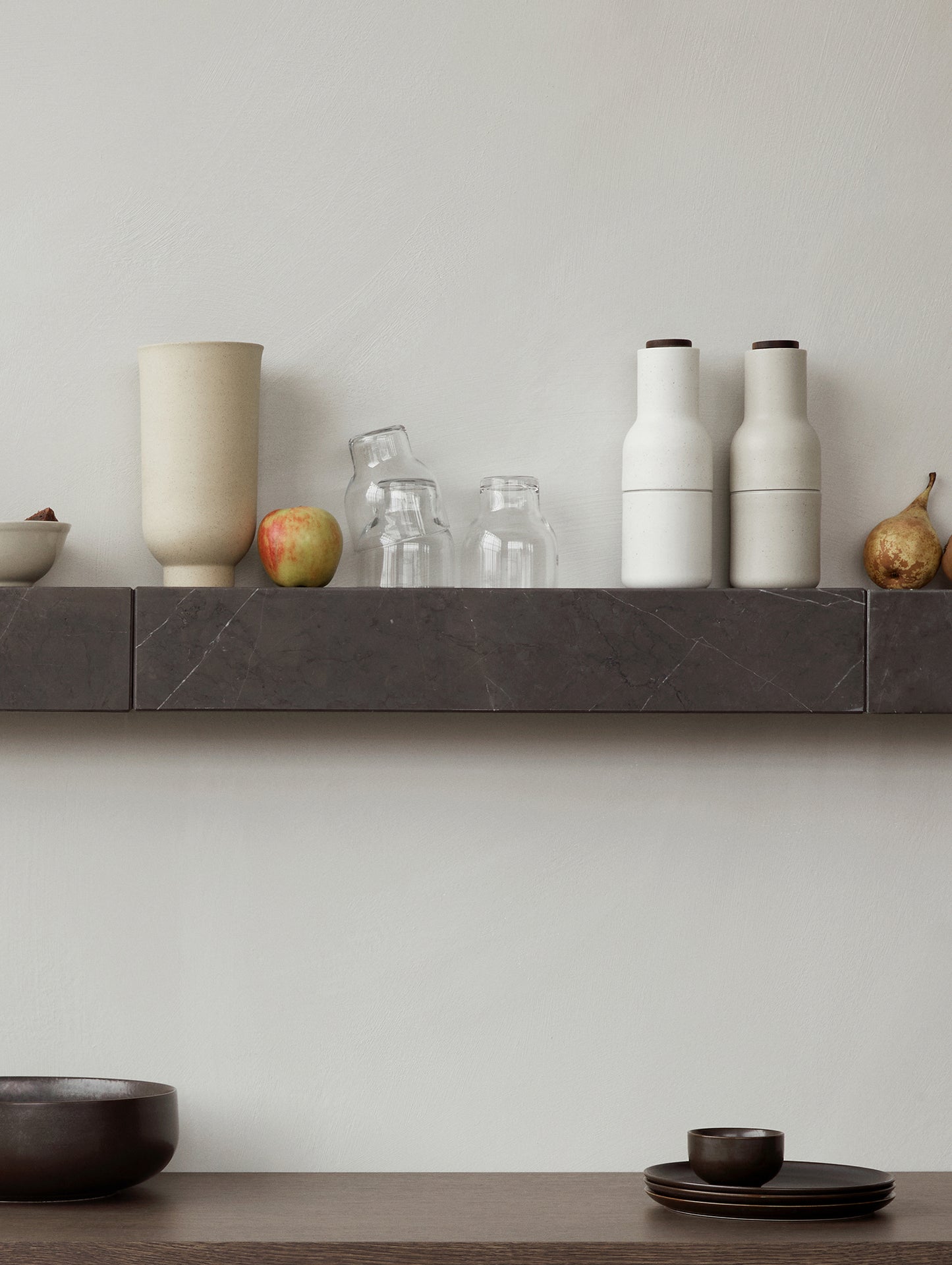 Marble Plinth Shelf by Menu - Grey Kendzo Marble