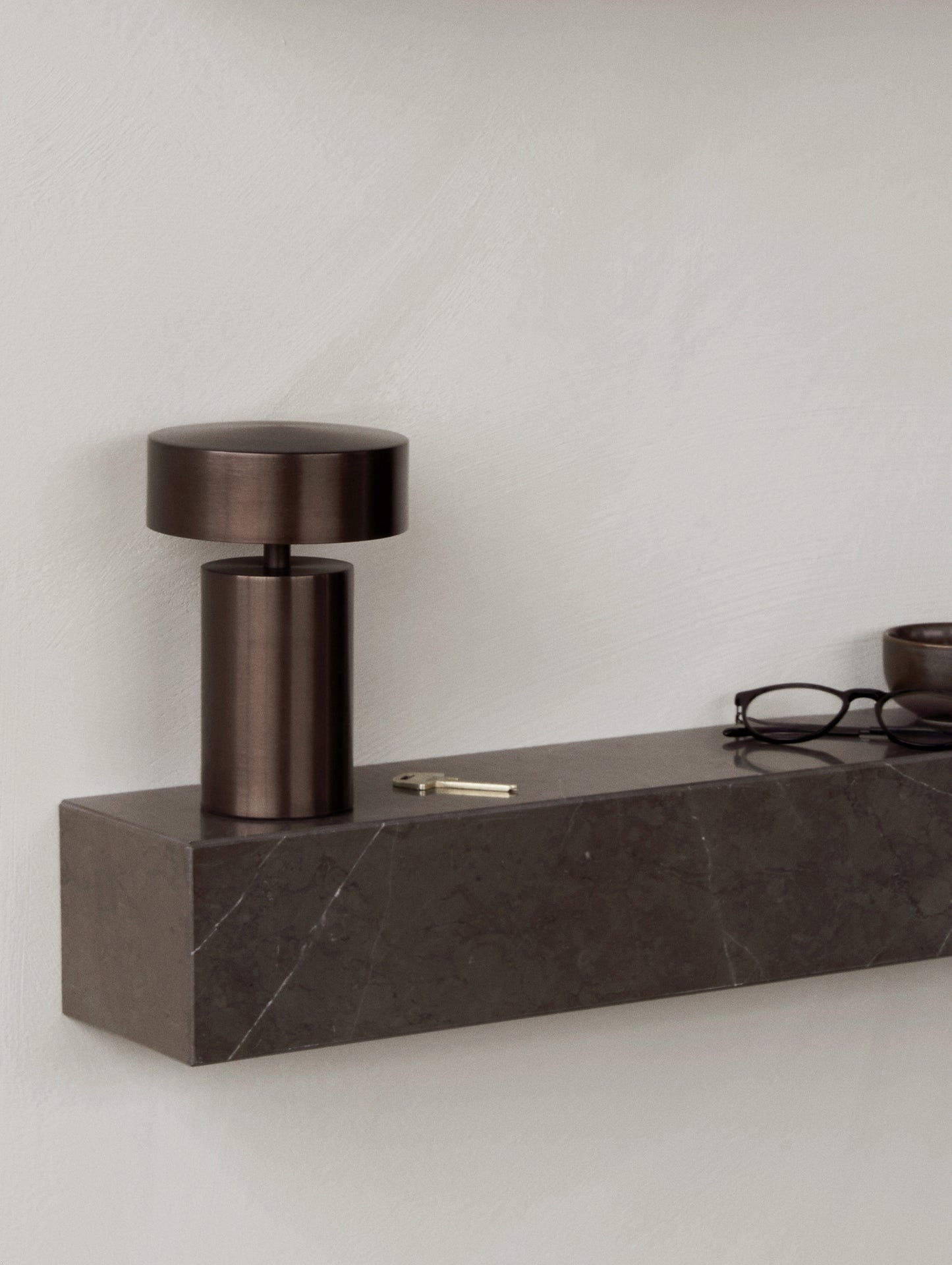 Marble Plinth Shelf by Menu - Grey Kendzo Marble