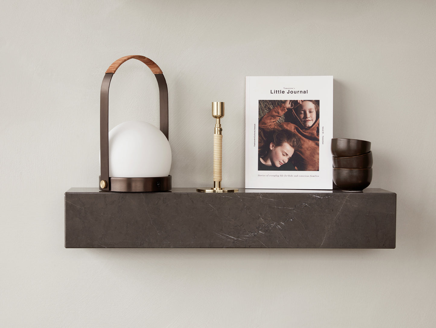 Marble Plinth Shelf by Menu - Grey Kendzo Marble