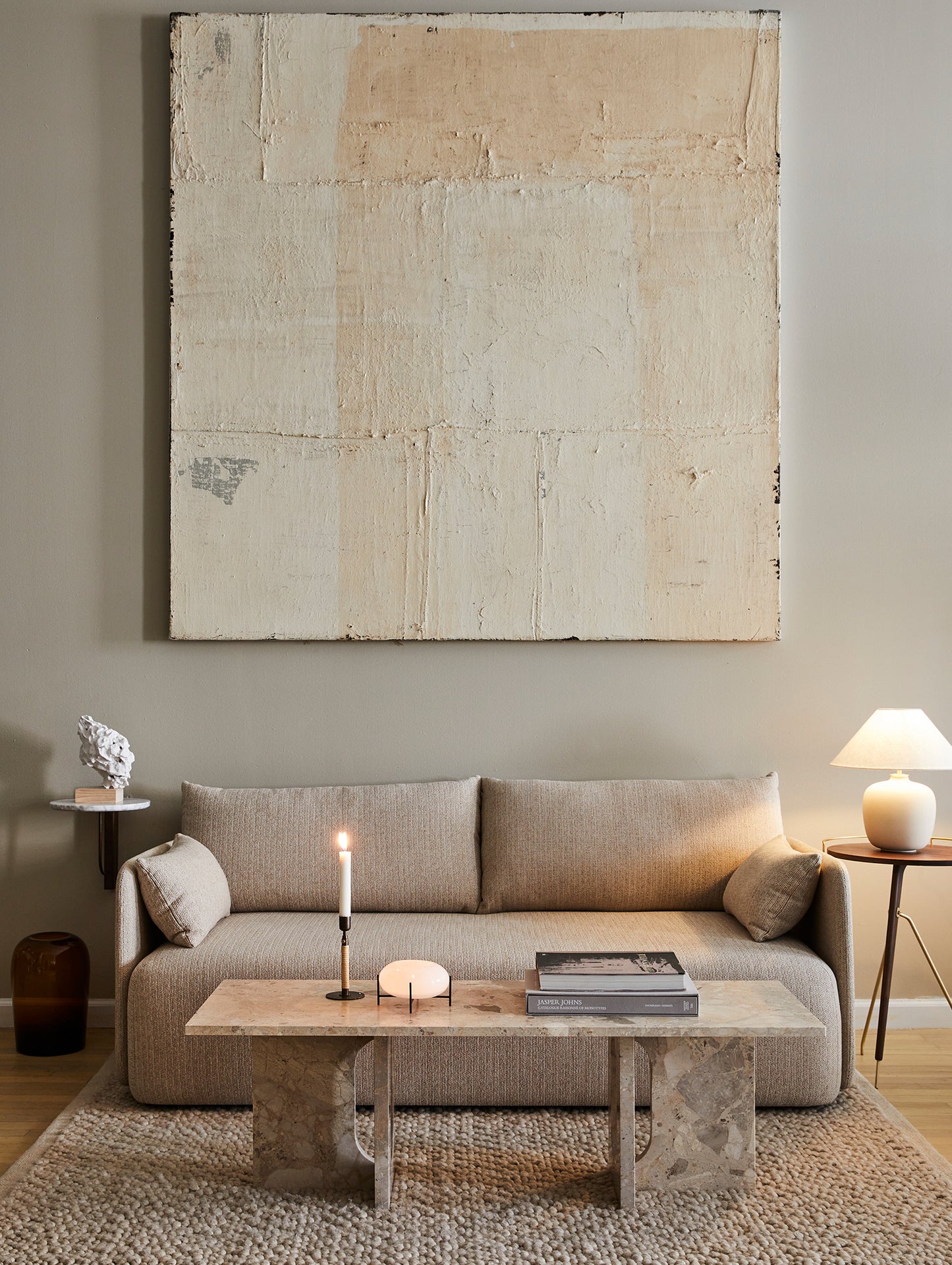 Androgyne Lounge Table by Menu - Kunis Breccia Stone Top / Kunis Breccia Stone Base