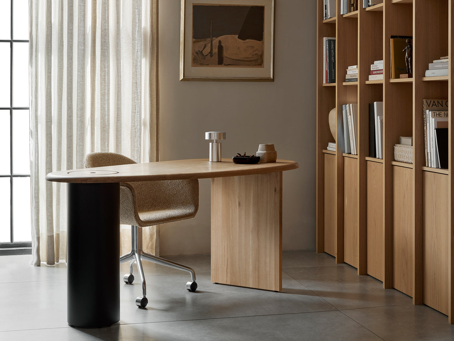 The Eclipse Desk by Menu - Natural Oiled Oak.