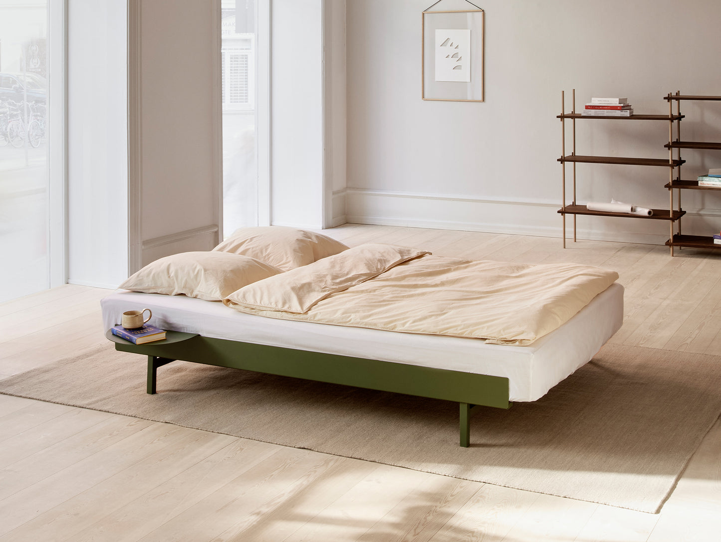 Moebe Expandable Bed - 90 to 180 cm / Pine Green