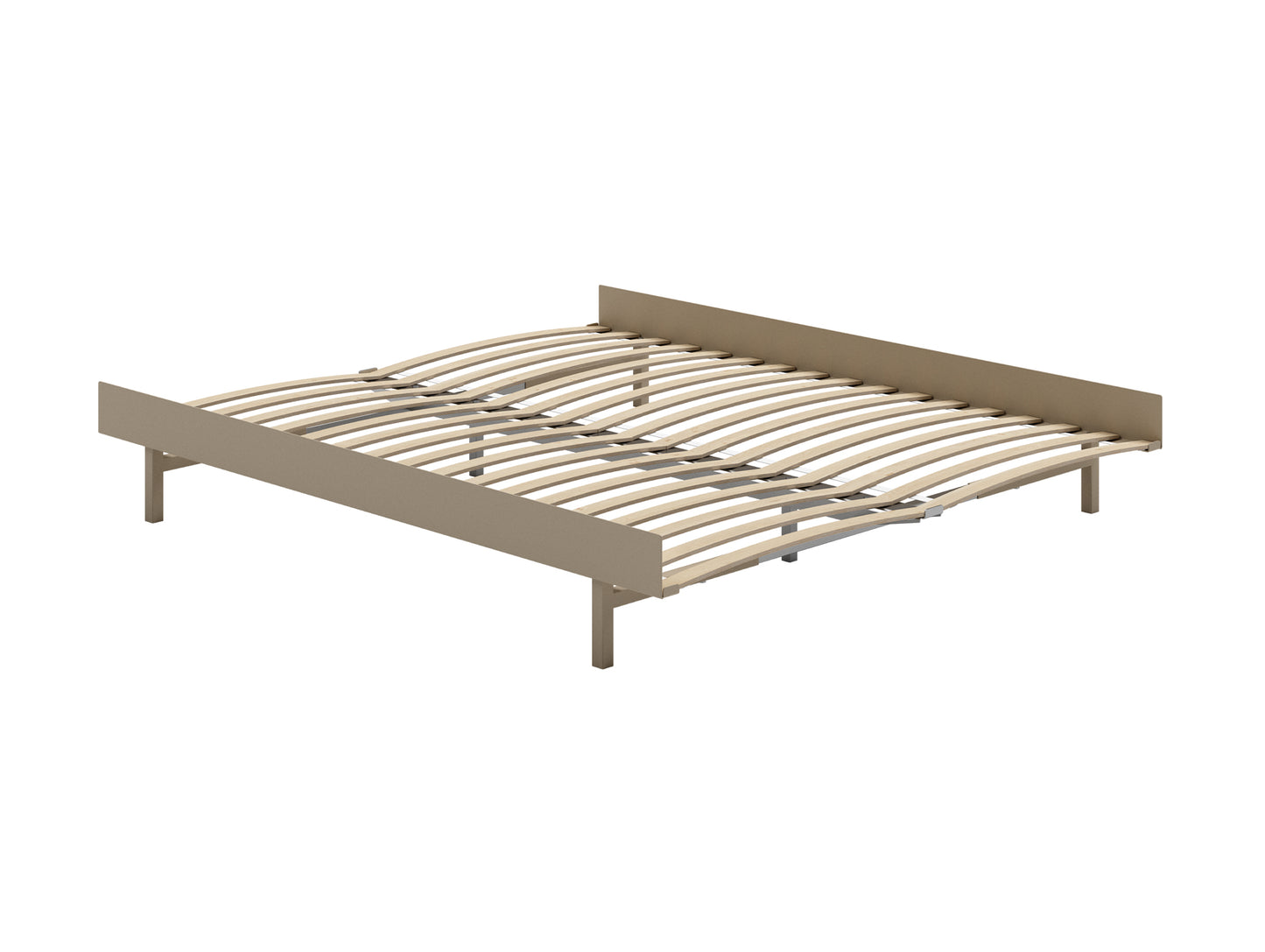 Moebe Expandable Bed - 90 to 180 cm / Sand / 160 cm Slats