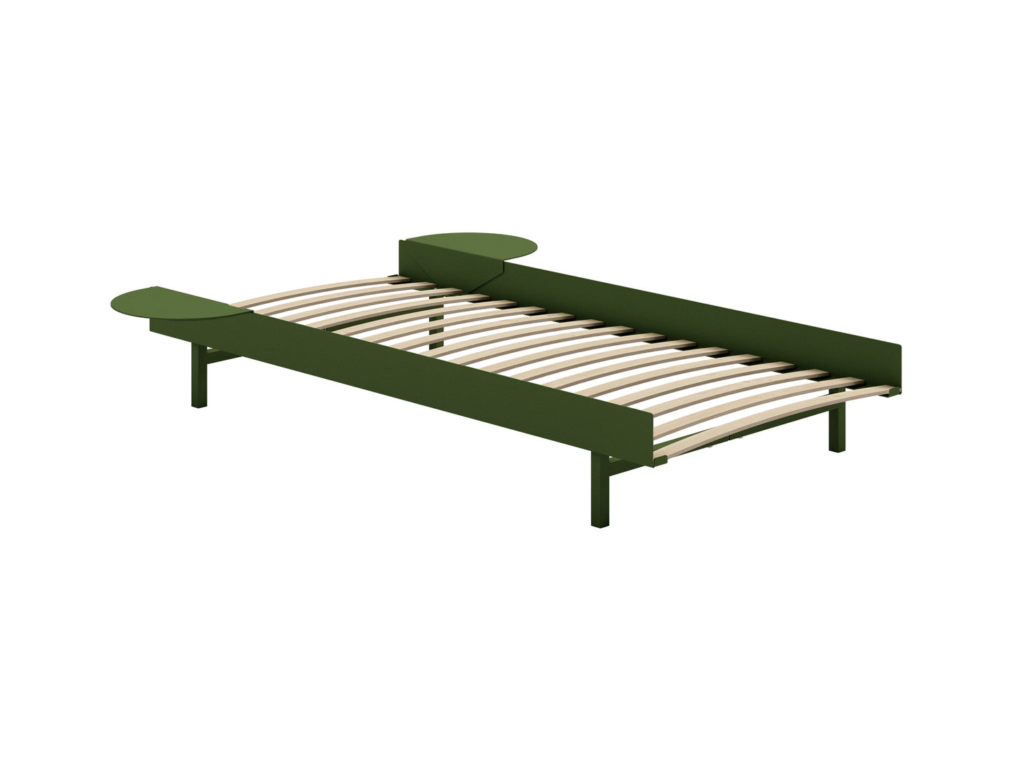 Moebe Expandable Bed - 90 to 180 cm / Pine Green / 90 cm Slats