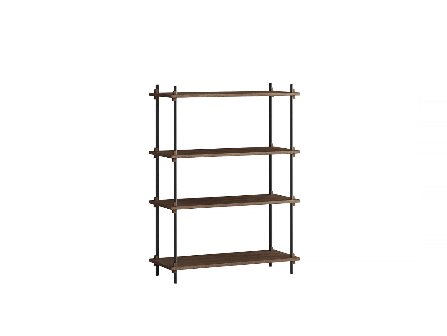 Moebe Shelving System - S.115.1.A Set in Black / Smoked Oak