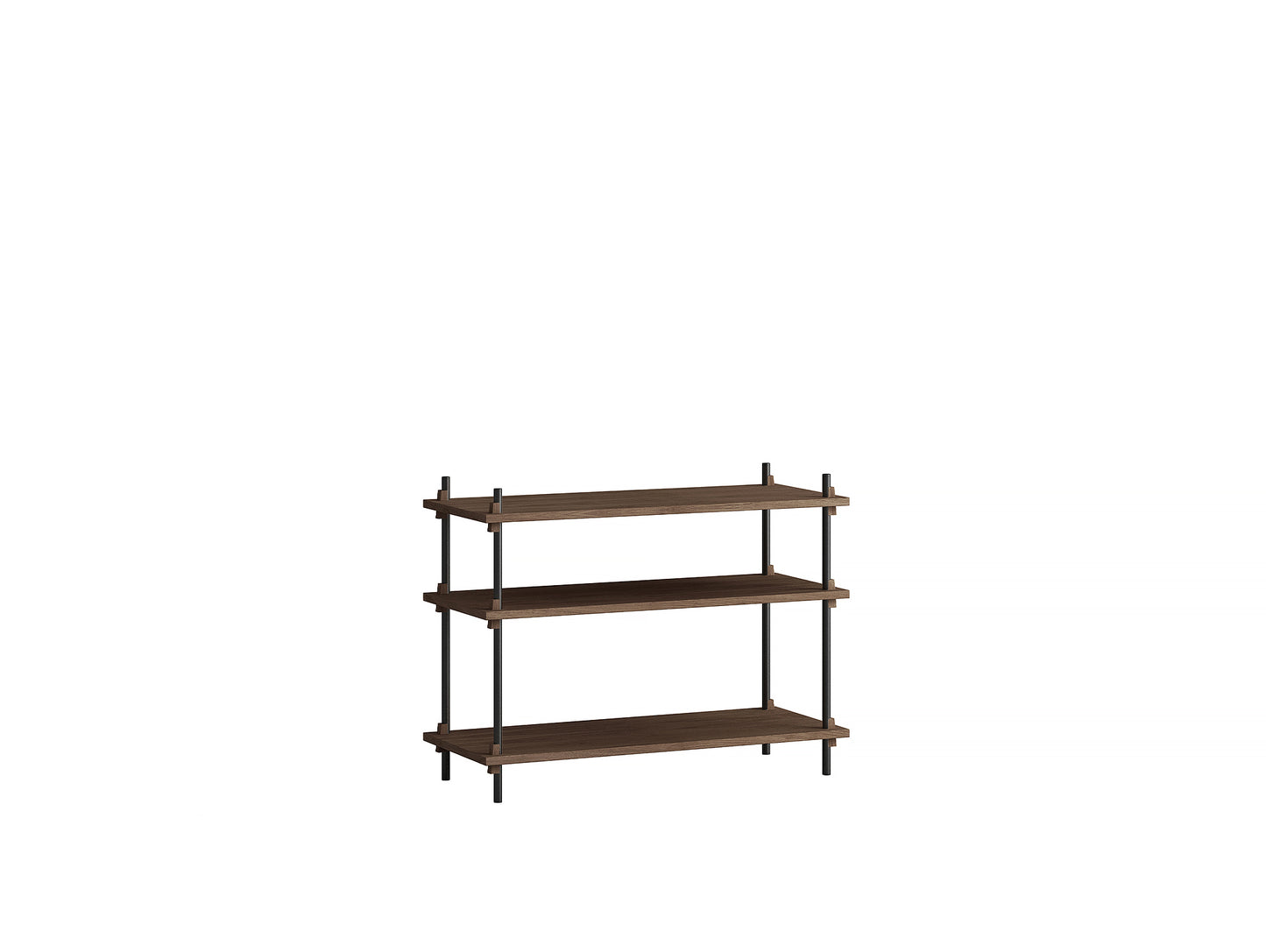 Moebe Shelving System - S.65.1.A Set in Black / Smoked Oak