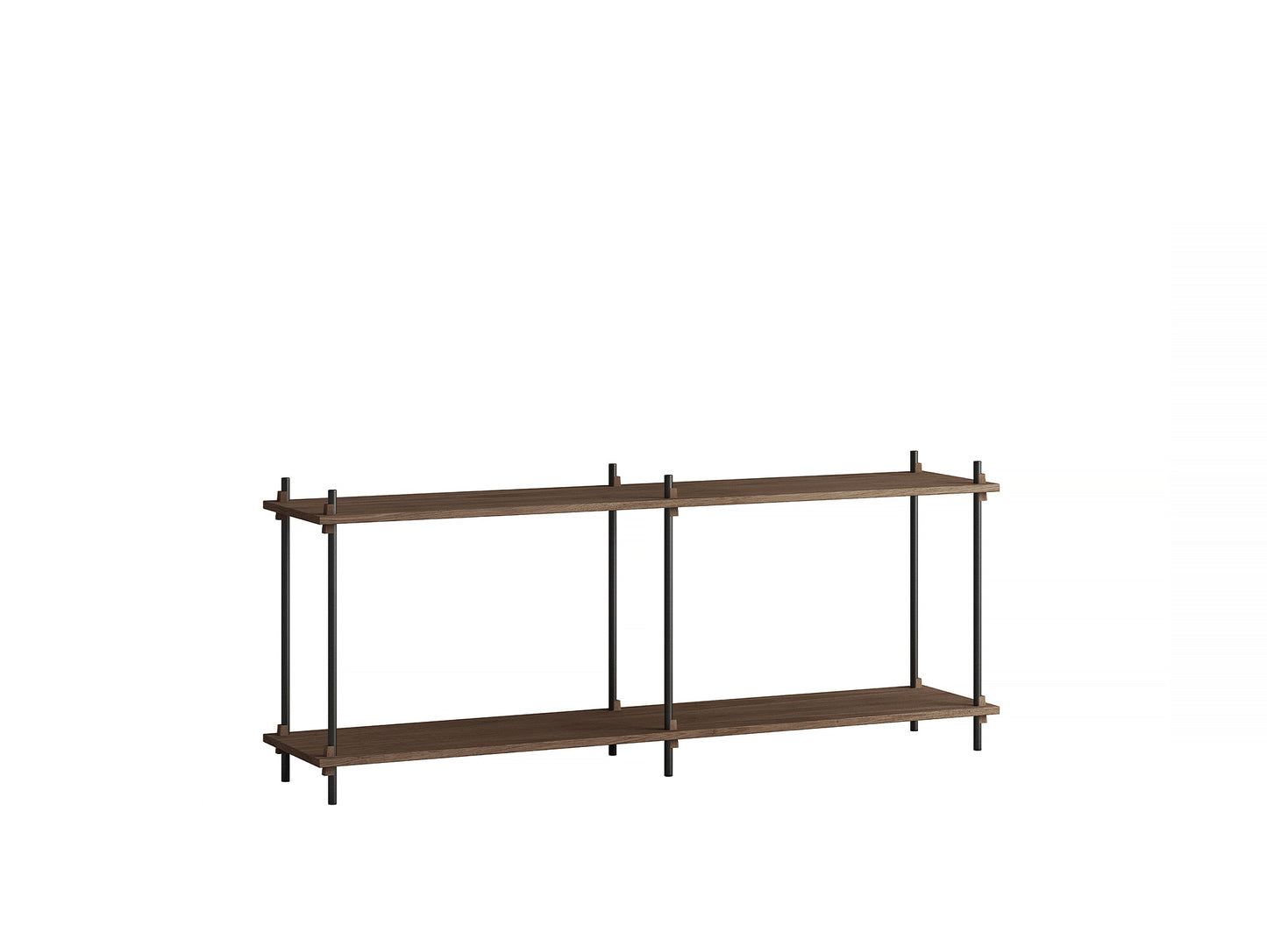 Moebe Shelving System - S.65.2.B Set in Black / Smoked Oak