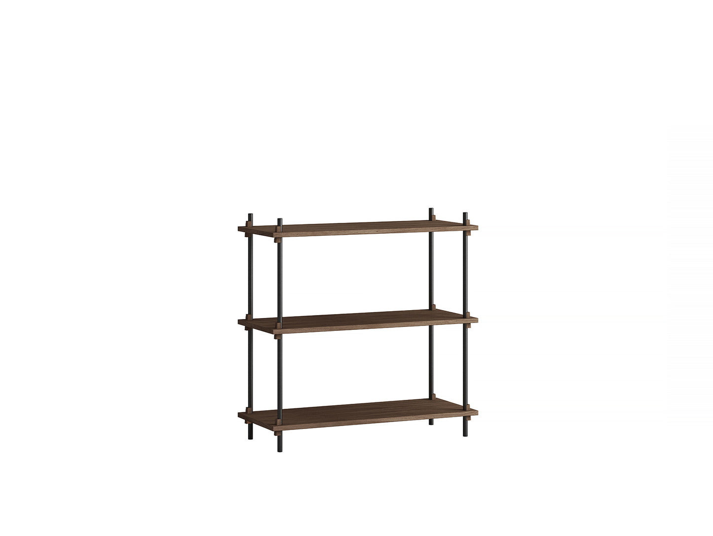 Moebe Shelving System - S.85.1.A Set in Black / Smoked Oak