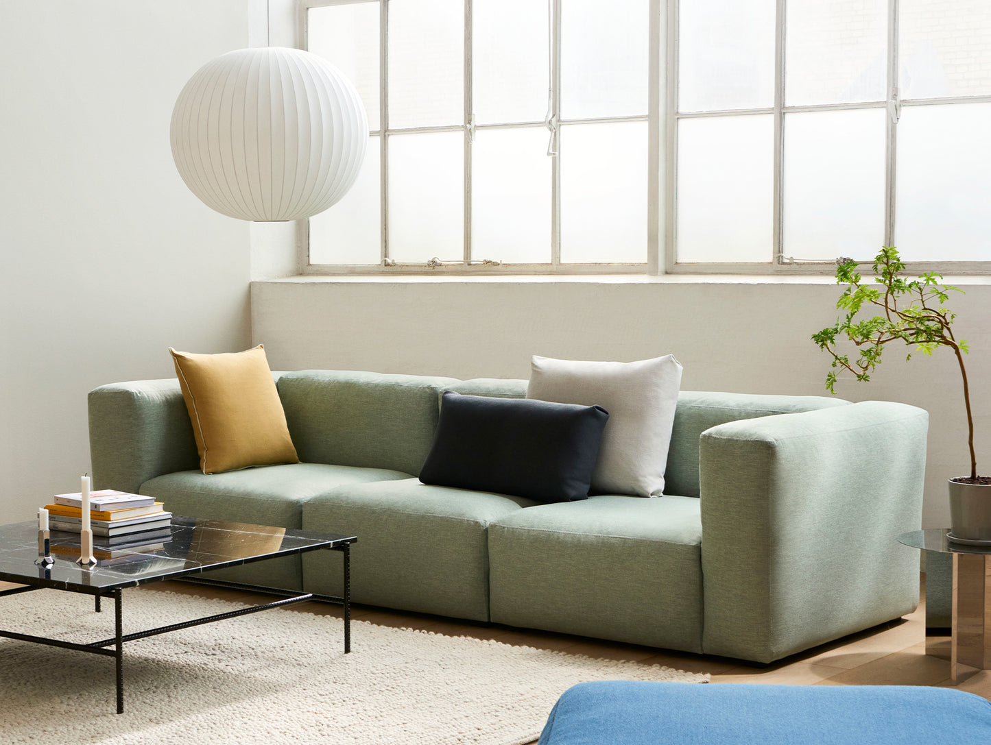 Mags Soft 3-Seater Sofa - Combination 1 / Metaphor 023 / Dark Grey Stitching