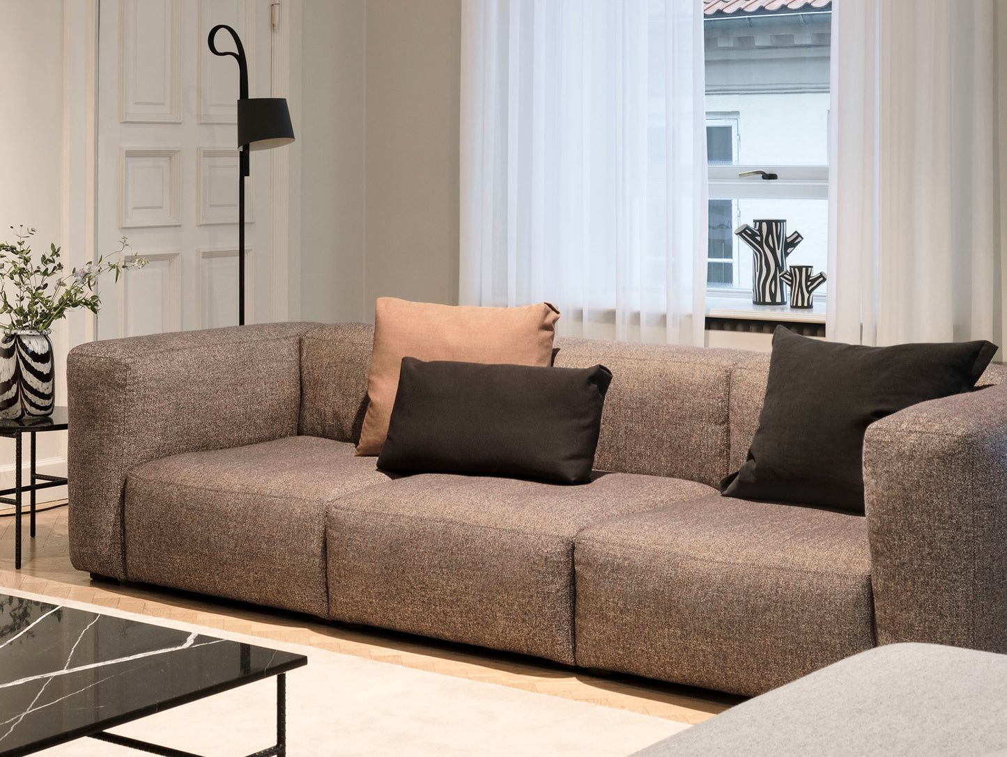 Mags Soft 3-Seater Sofa - Combination 1 / Swarm / Dark Grey Stitching