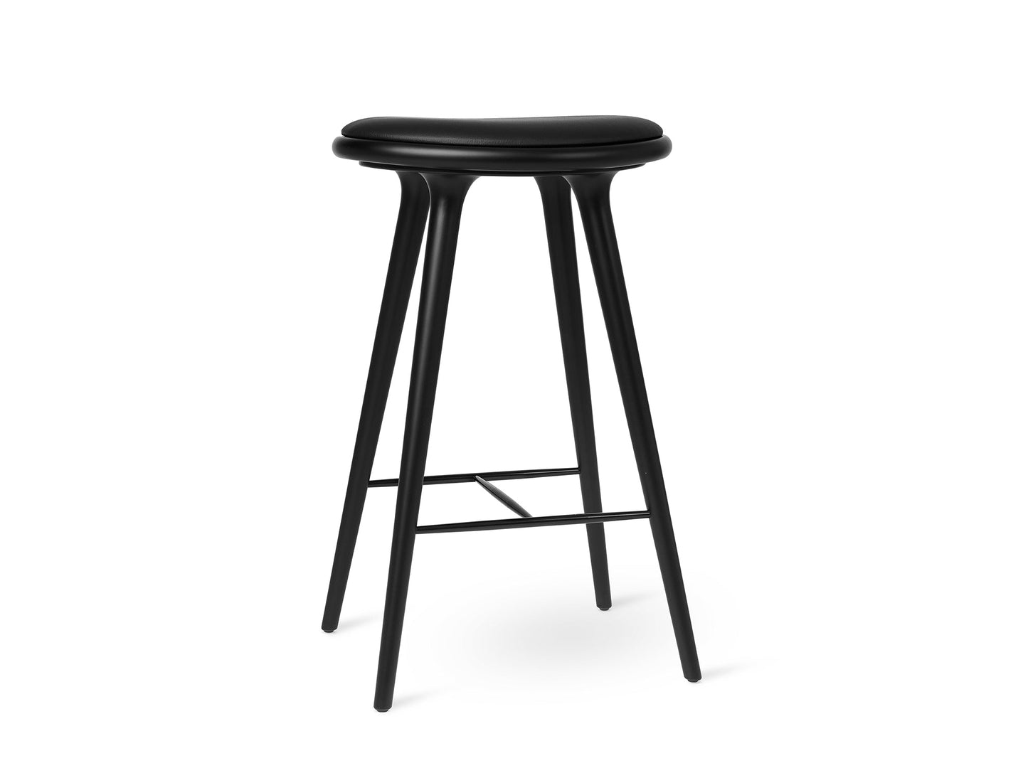 Stool by Mater - Bar Stool (H 74cm) / Black Beech