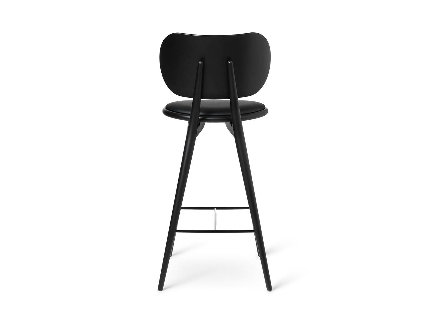 High Stool Backrest by Mater - H 74 cm / Black Beech