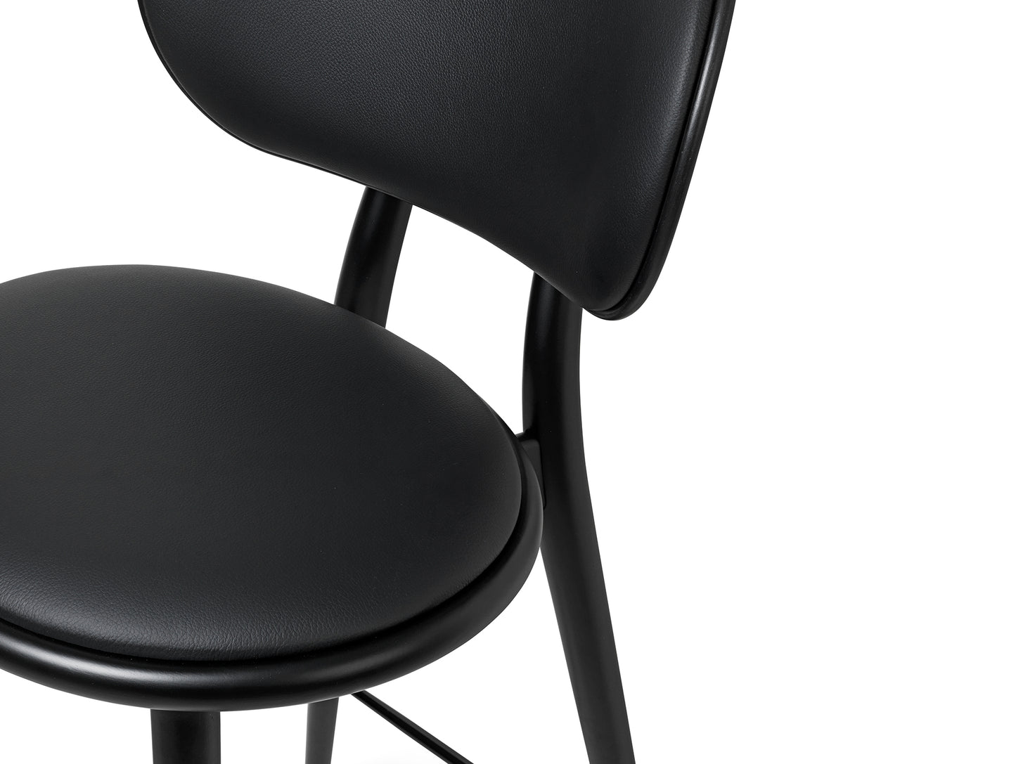 High Stool Backrest by Mater - H 74 cm / Black Beech