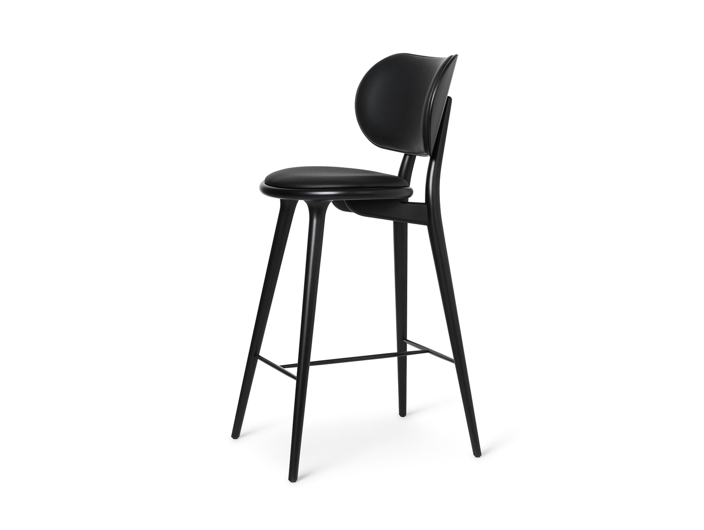 High Stool Backrest by Mater - H 74 cm / Black Beech