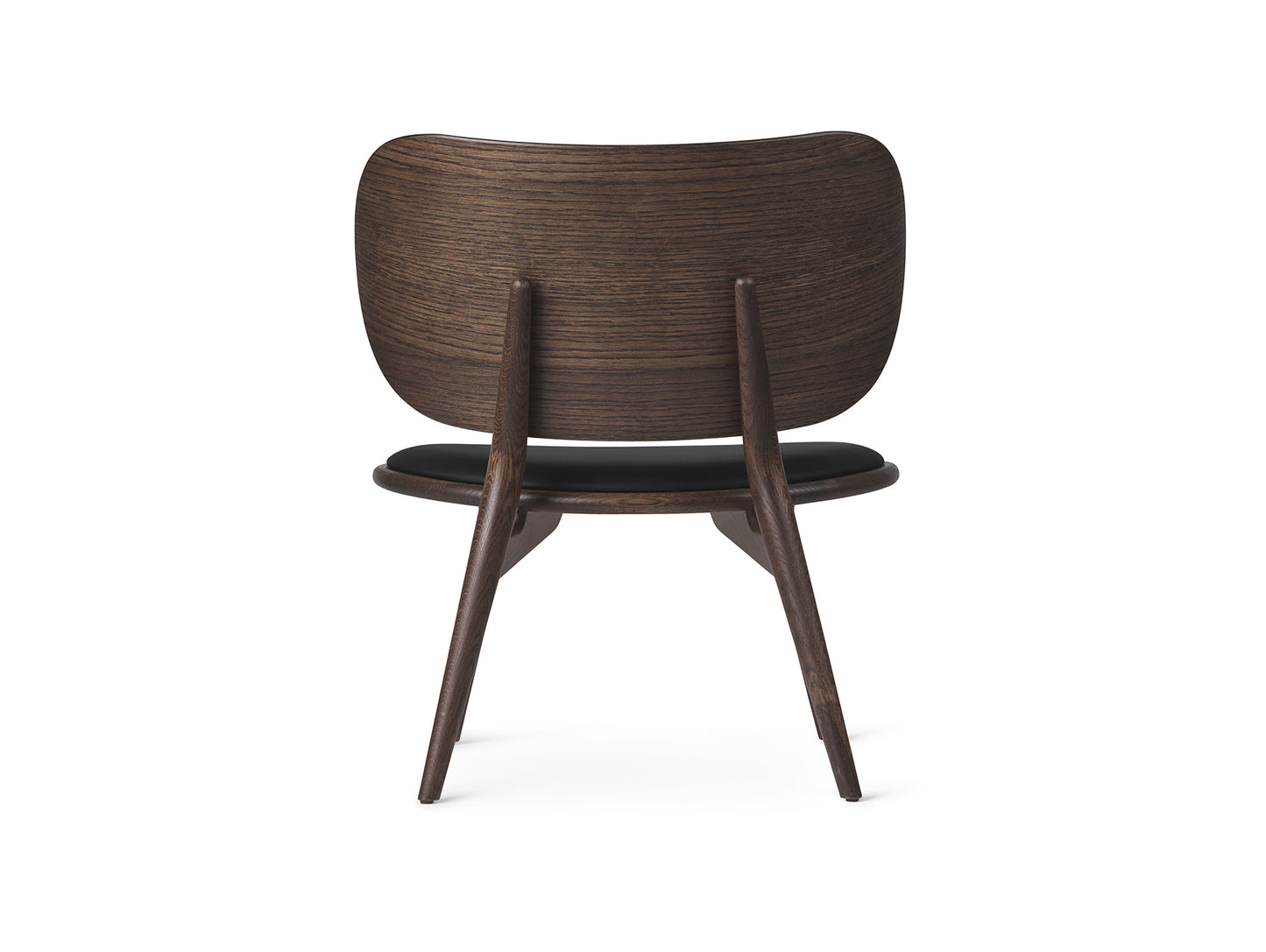 The Lounge Chair by Mater -Sirka Grey Stained Oak Base / Black Leather Seat