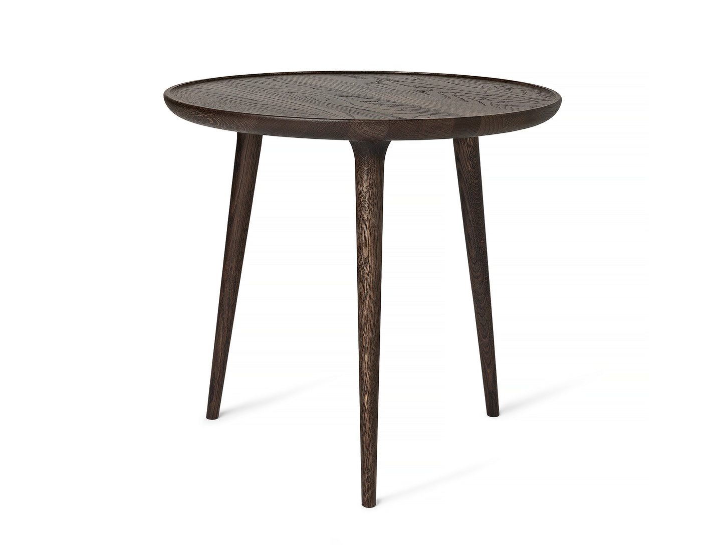 Accent Side Table by Mater - Large (Diameter: 60 cm / Height: 55 cm) / Sirka Grey Stained Lacquered Oak