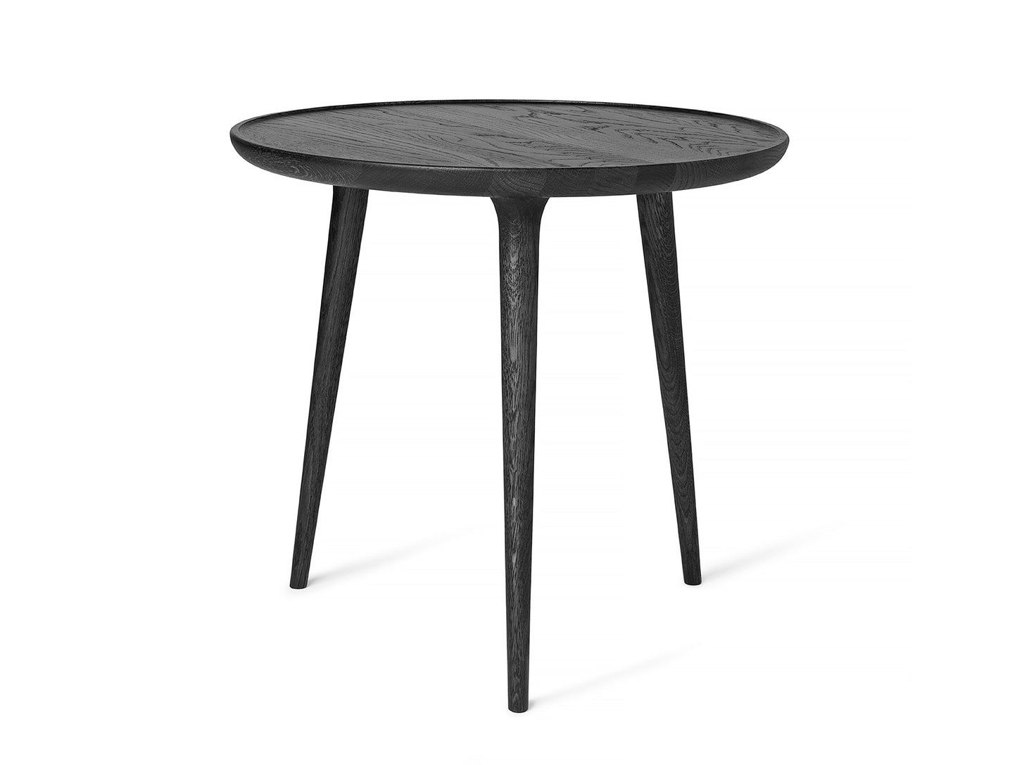 Accent Side Table by Mater - Large (Diameter: 60 cm / Height: 55 cm) / Black Stained Lacquered Oak