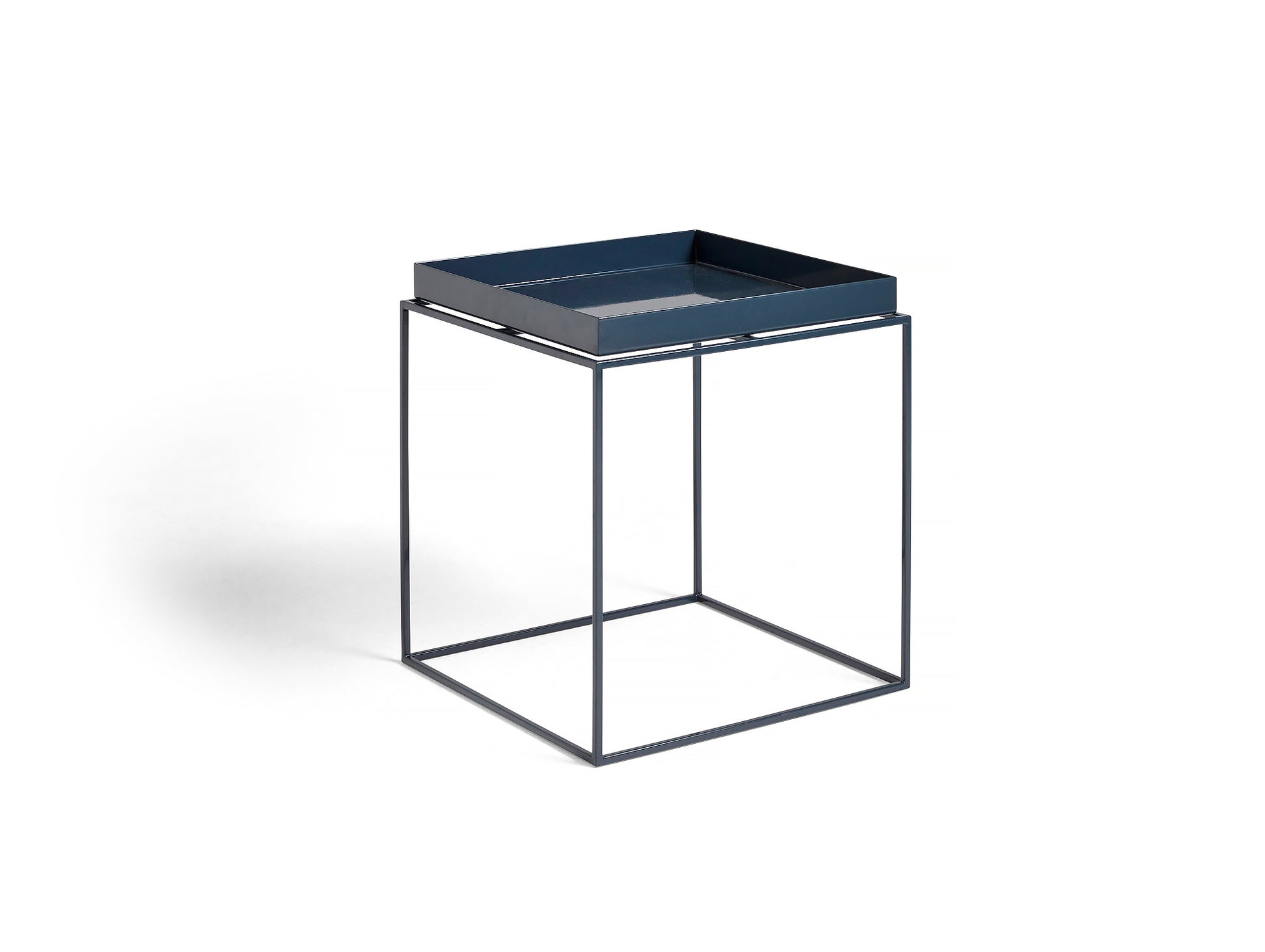 Medium Deep Blue High Gloss Tray Table by HAY