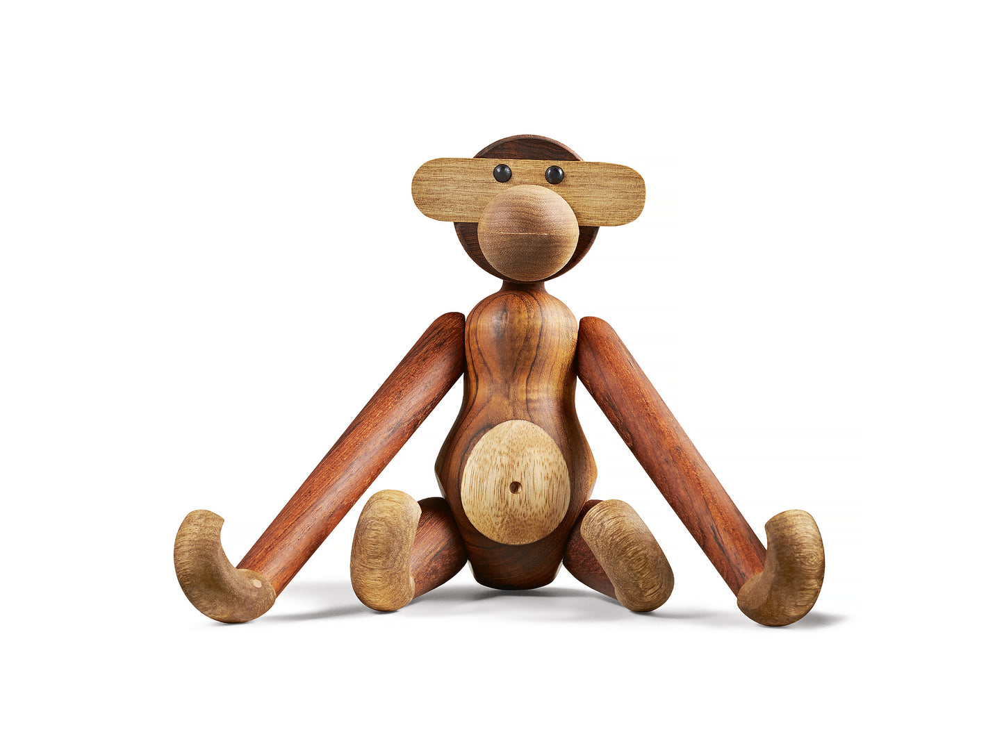 Medium Wooden Monkey in Teak and Limba by Kay Bojesen