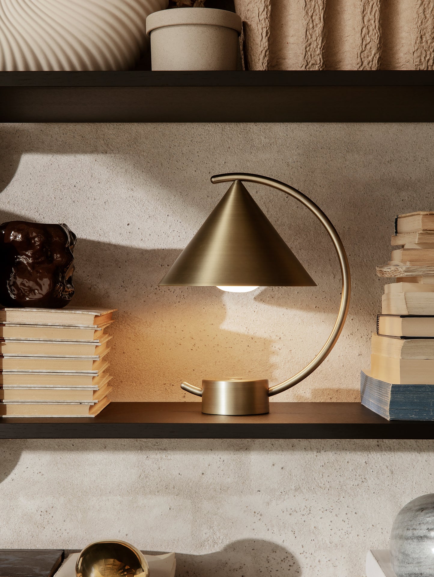 Brass Coated Steel Meridian Lamp by Ferm Living