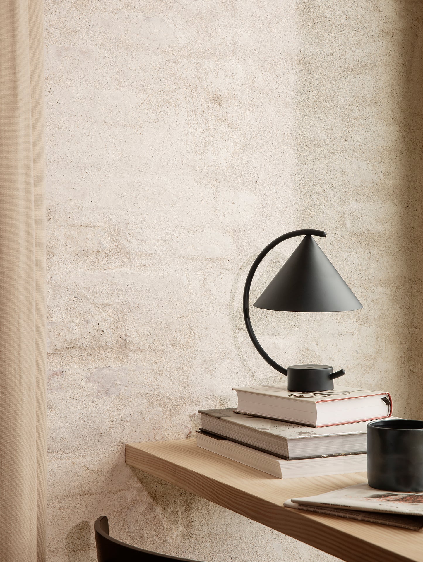 Black Meridian Lamp by Ferm Living