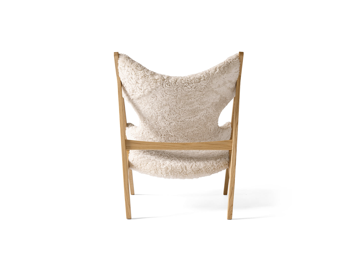 Natural Oak and White Knitting Chair - Sheepskin by Menu