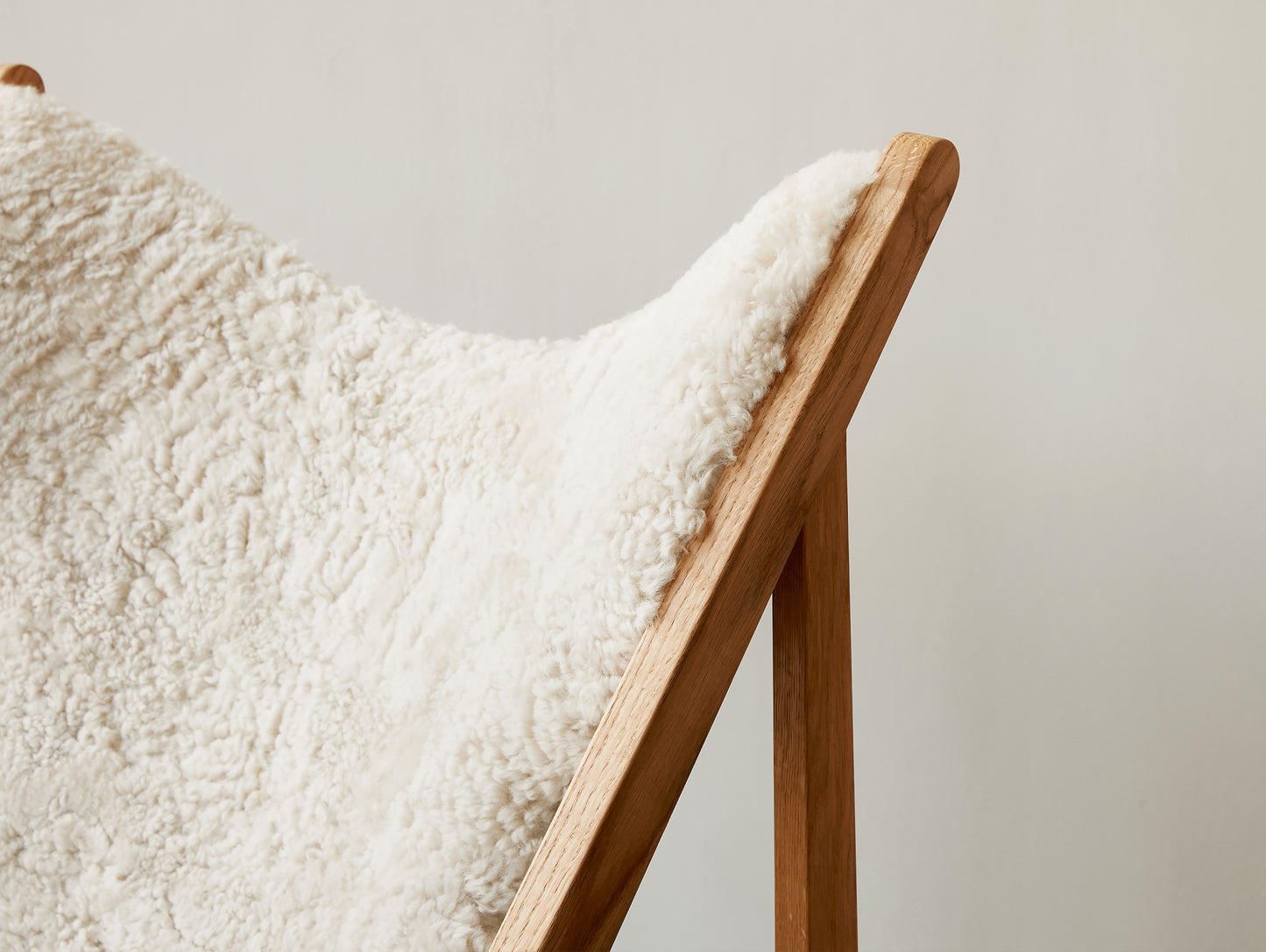 Natural Oak and White Knitting Chair - Sheepskin by Menu