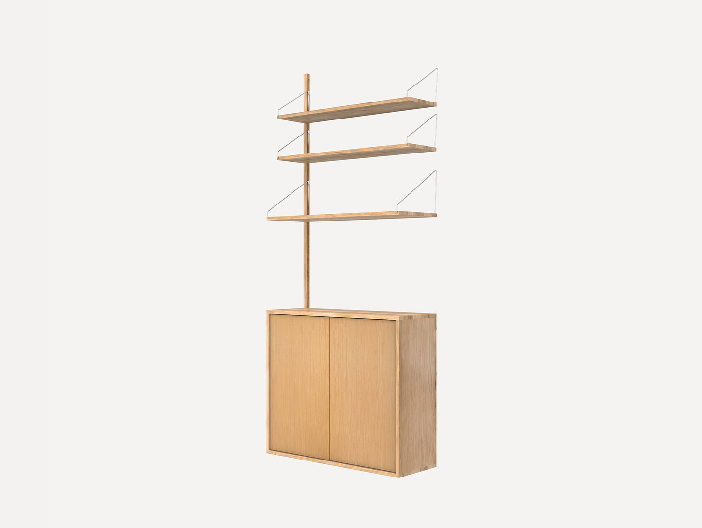 Shelf Library H1852 Cabinet Section Medium Add-on in Natural Oiled Oak by Frama