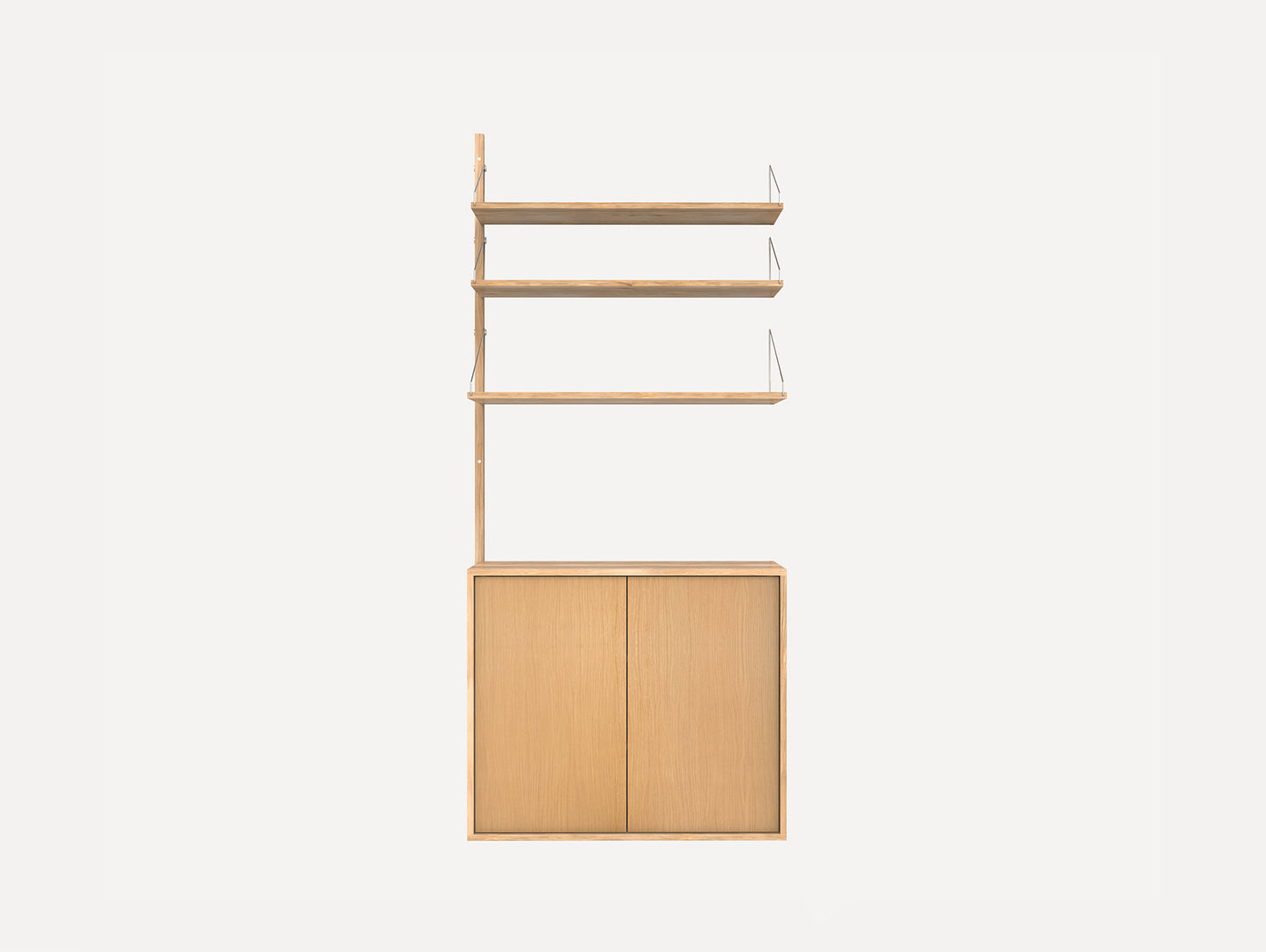Shelf Library H1852 Cabinet Section Medium Add-on in Natural Oiled Oak by Frama