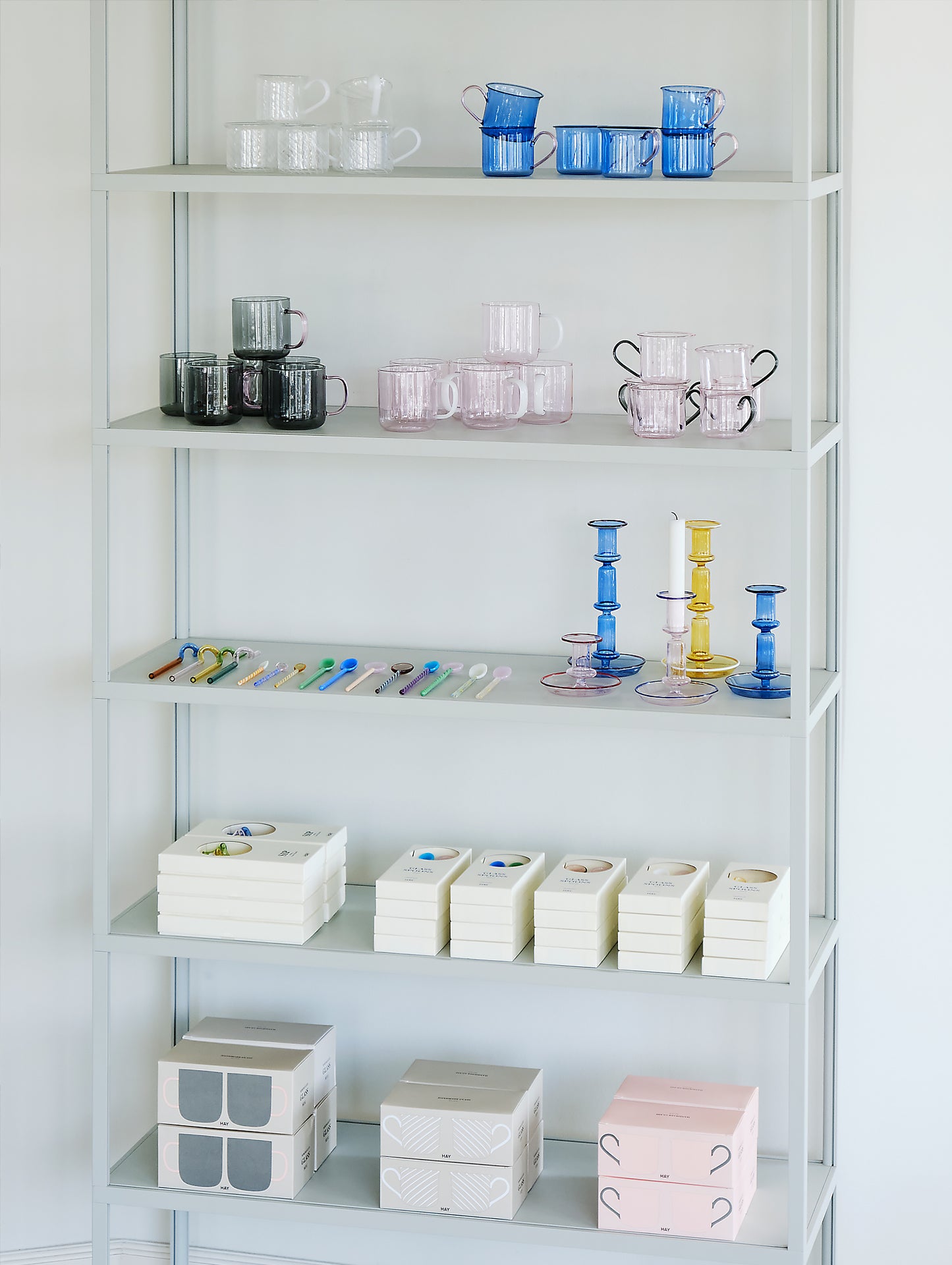 New Order Shelving - Combination 701, 8 Layers in Light Grey