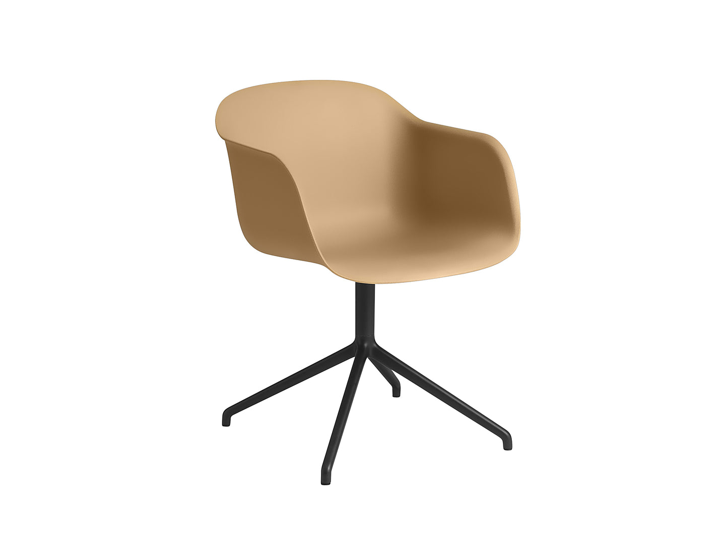 Ochre Fiber Armchair with Swivel Base by Muuto