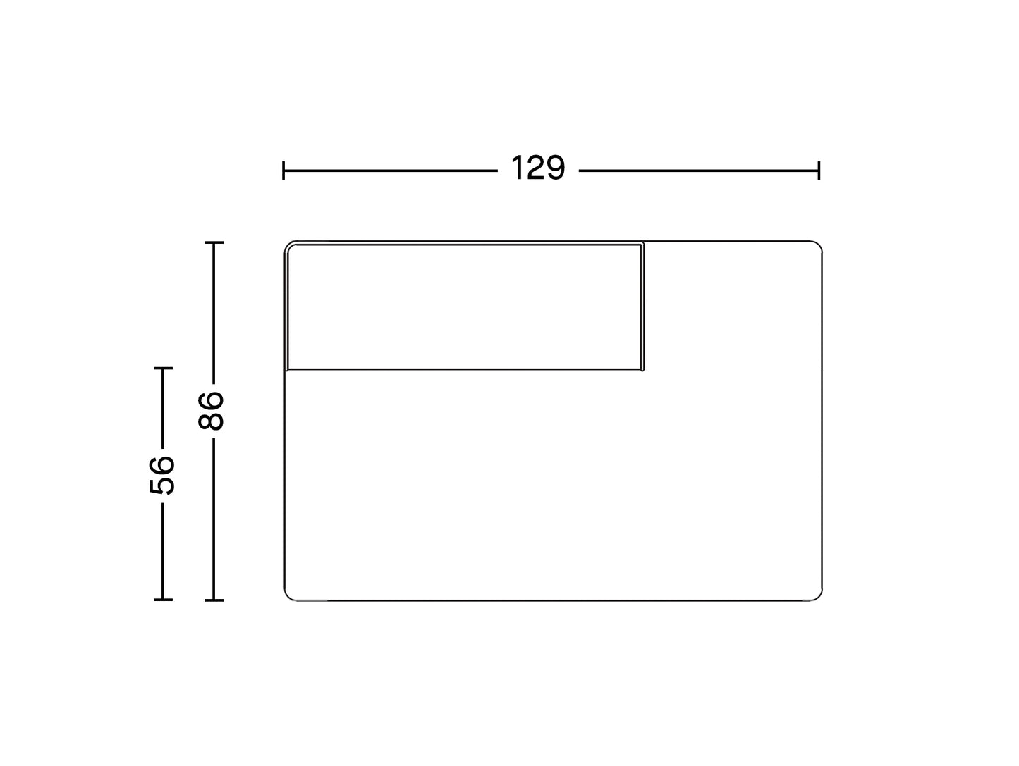 Eave Modular Sofa 86 - Group 3: Open End Module / Left Backrest (Sitting Right)