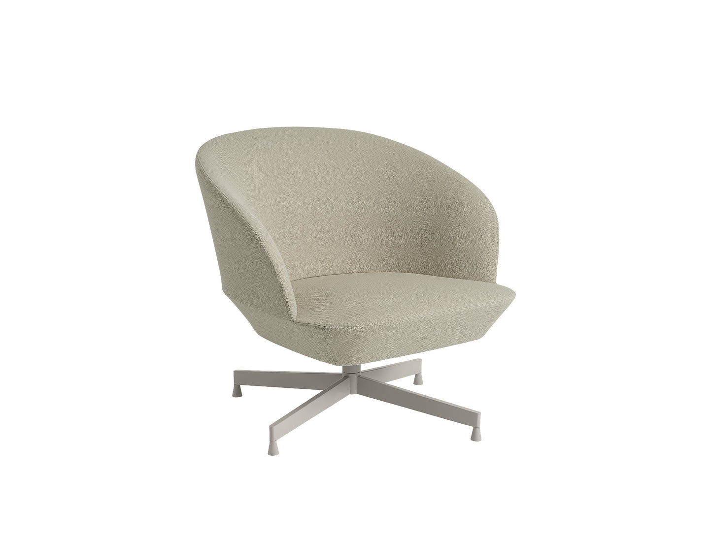 Oslo Lounge Chair - Swivel Base by Muuto - Grey Metal Base / Vidar 146
