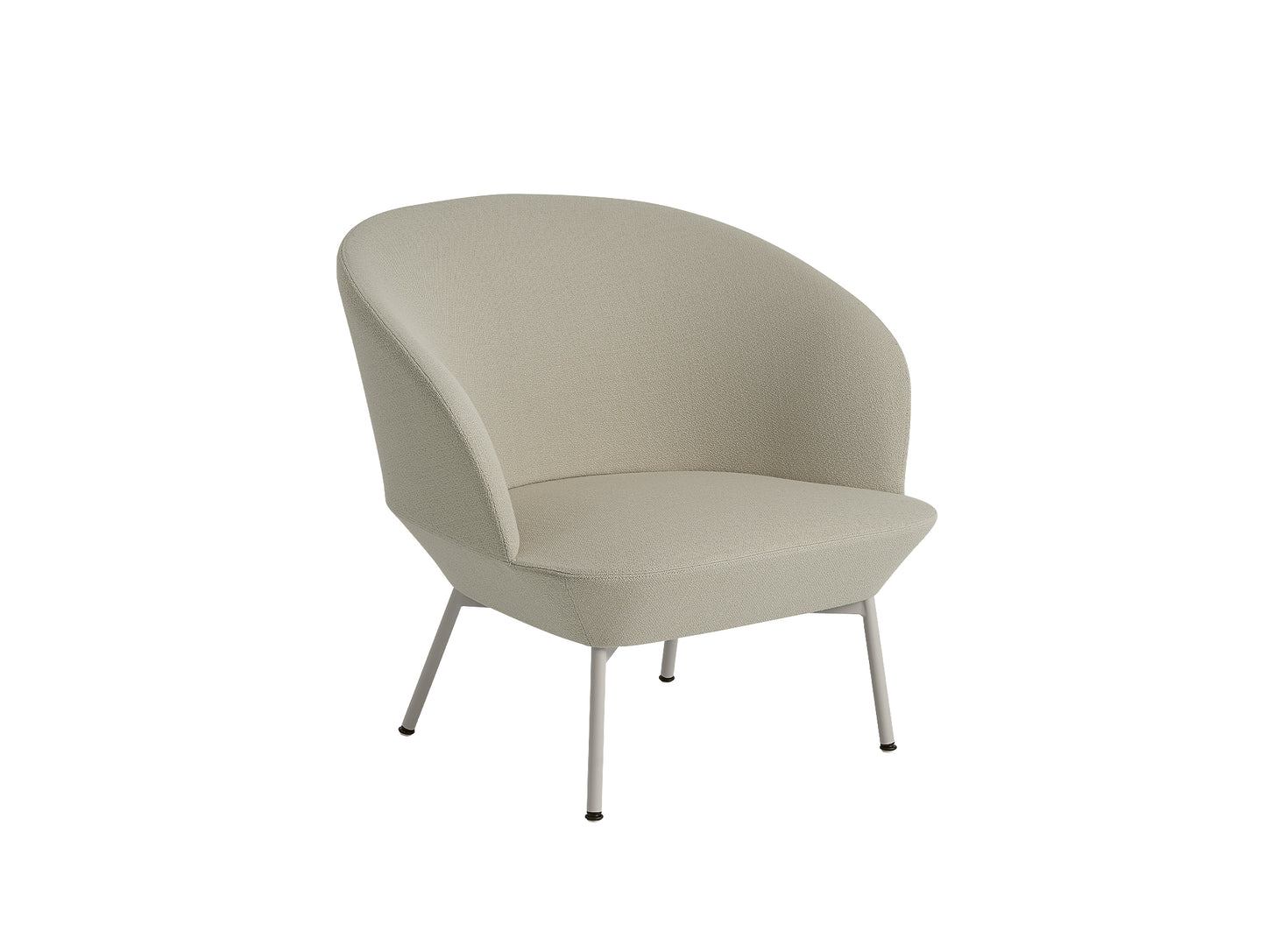 Oslo Lounge Chair with Tube Base by Muuto - Grey Metal Base / Vidar 146