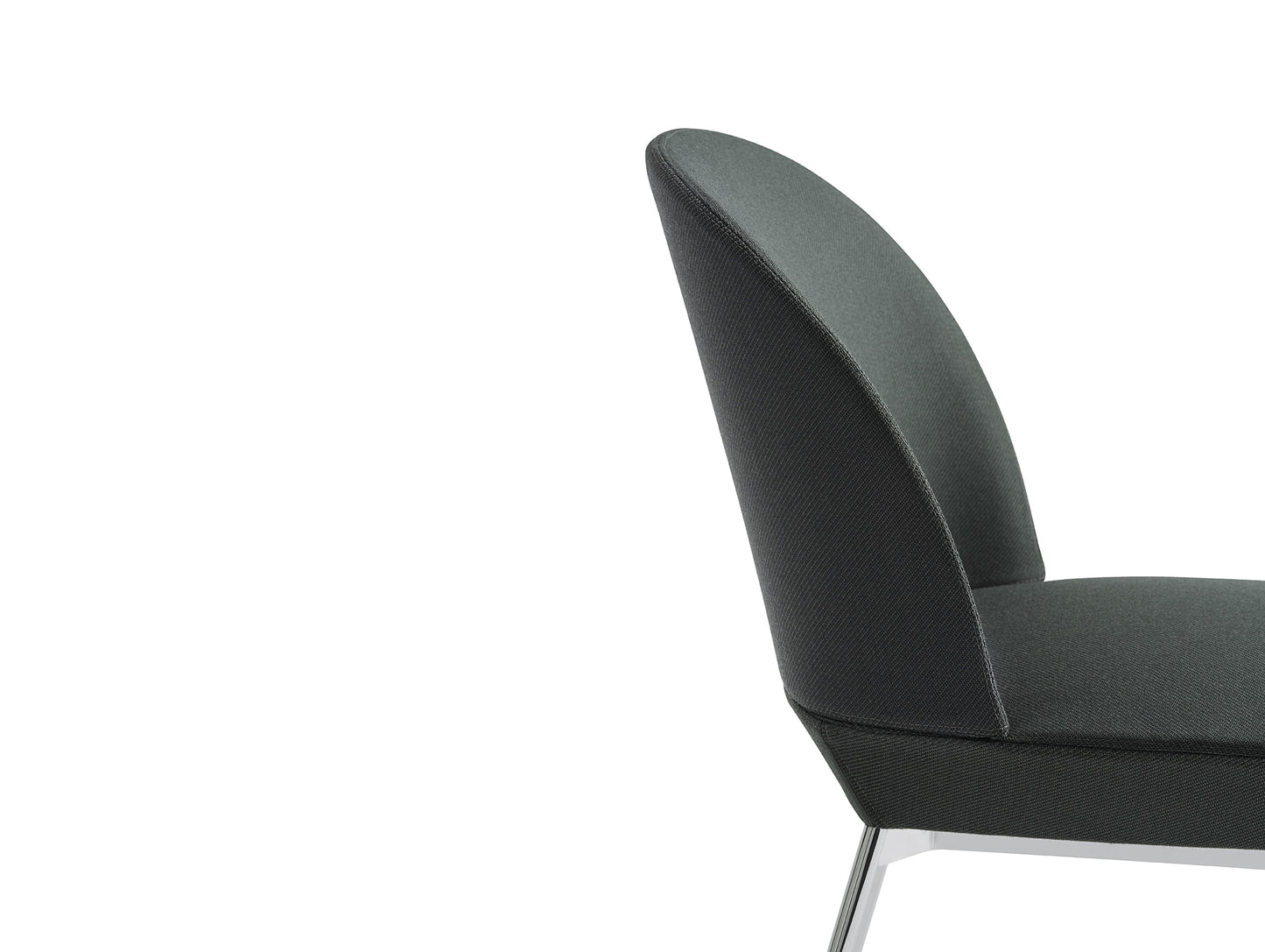 Oslo Side Chair by Muuto - Twill Weave 990 / Chrome Base