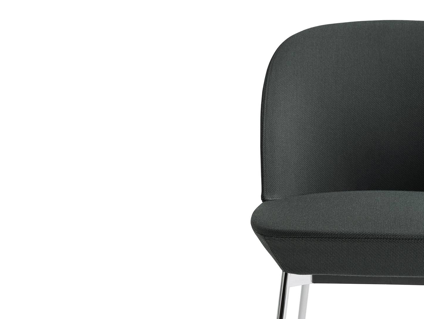 Oslo Side Chair by Muuto - Twill Weave 990 / Chrome Base