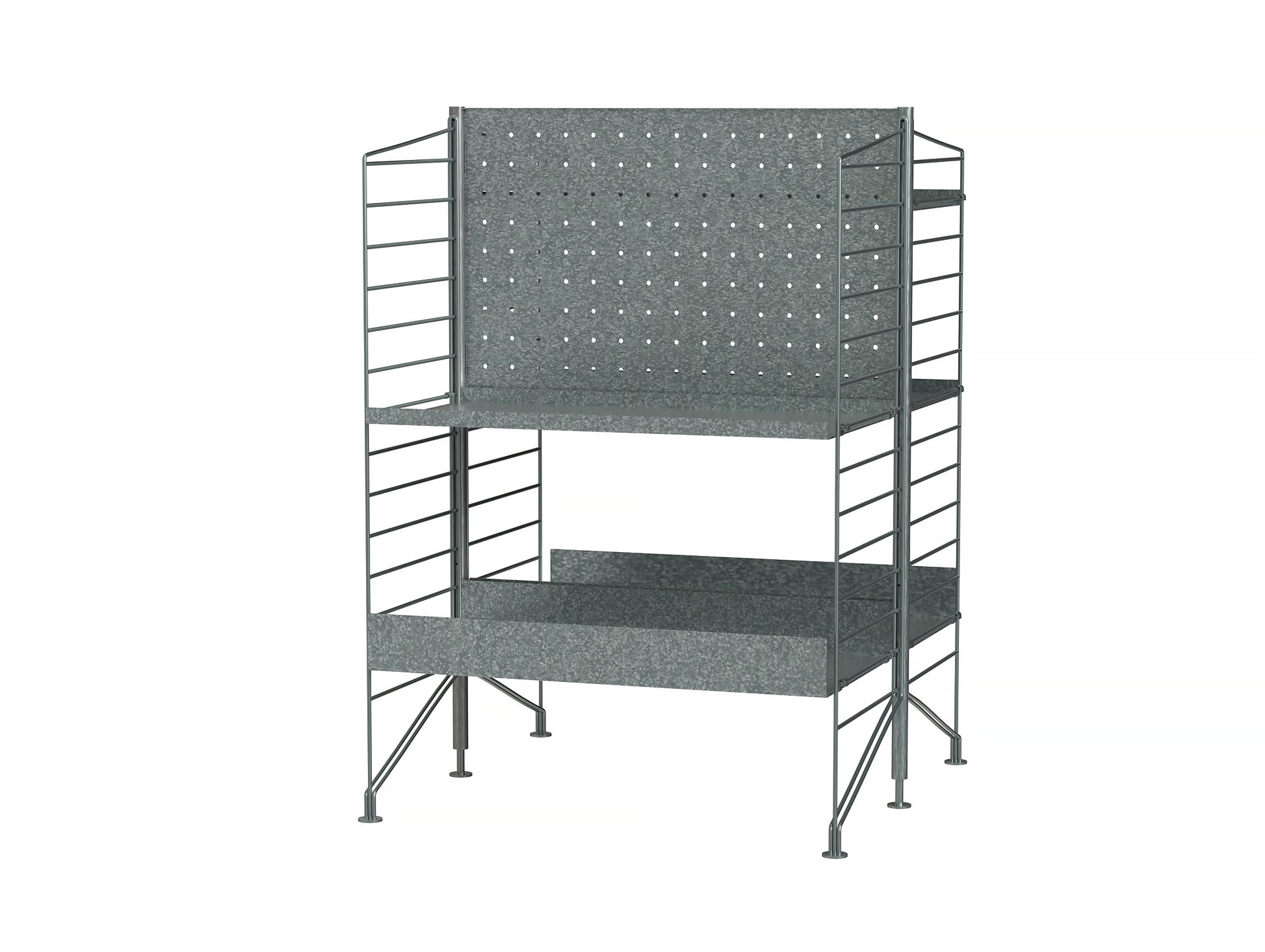 String Outdoor Galvanised Shelving - Combination J