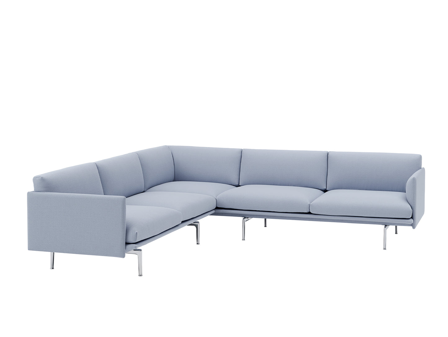 Outline Corner Sofa by Muuto - Aluminium Base / Vidar 723