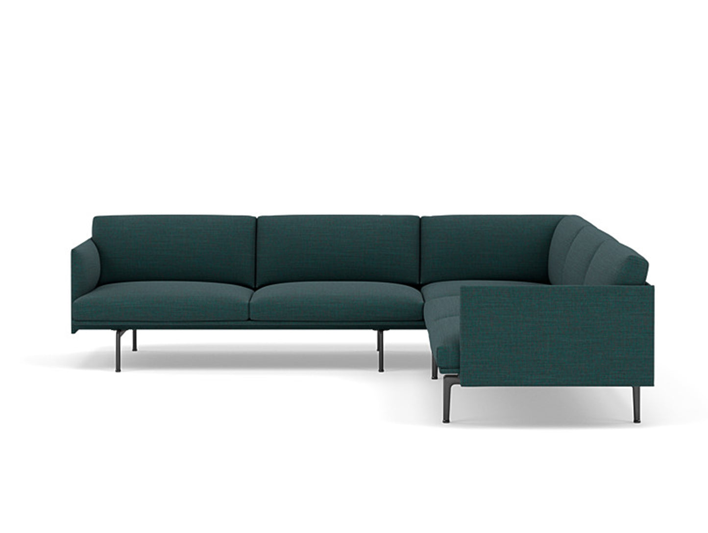 Outline Corner Sofa by Muuto - Black Base / canvas 984