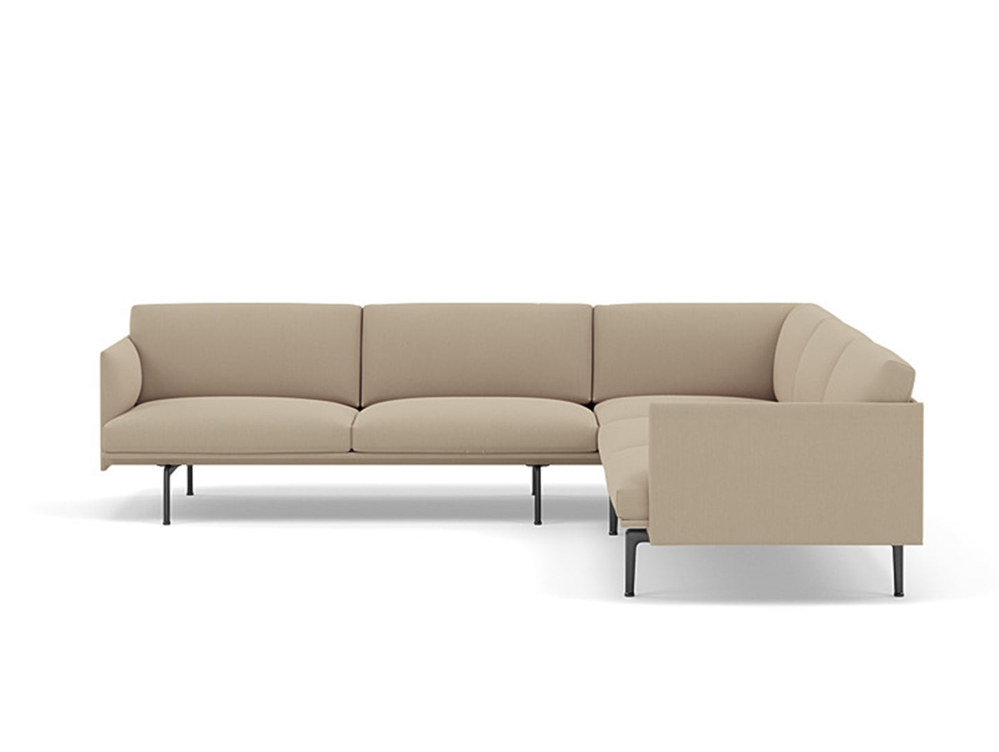 Outline Corner Sofa by Muuto - Black Base / clara 248